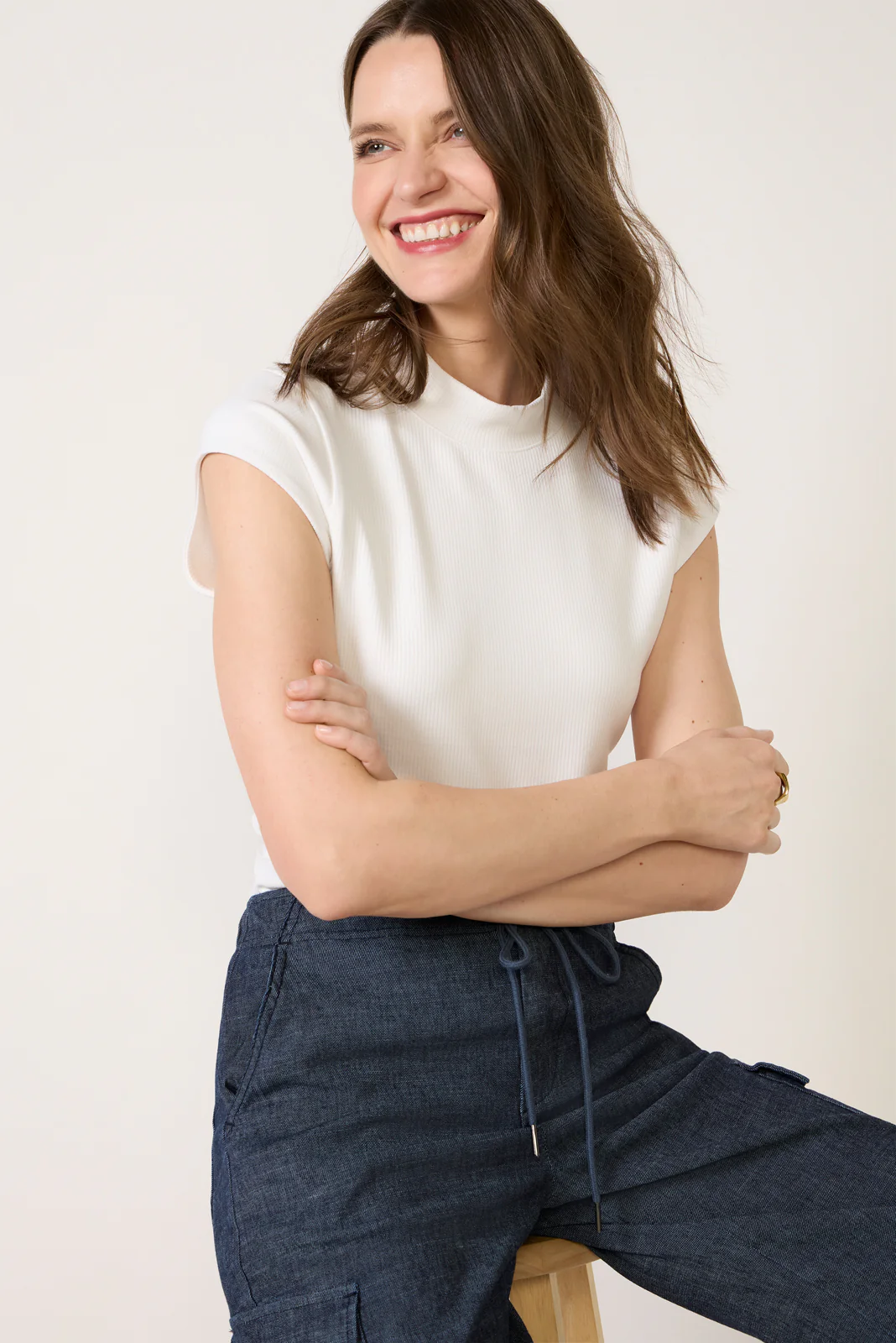 Kori Mock Neck Rib Top - Image 5