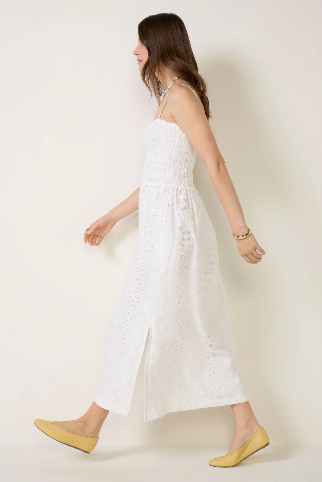 Kyleah Geo Eyelet Dress