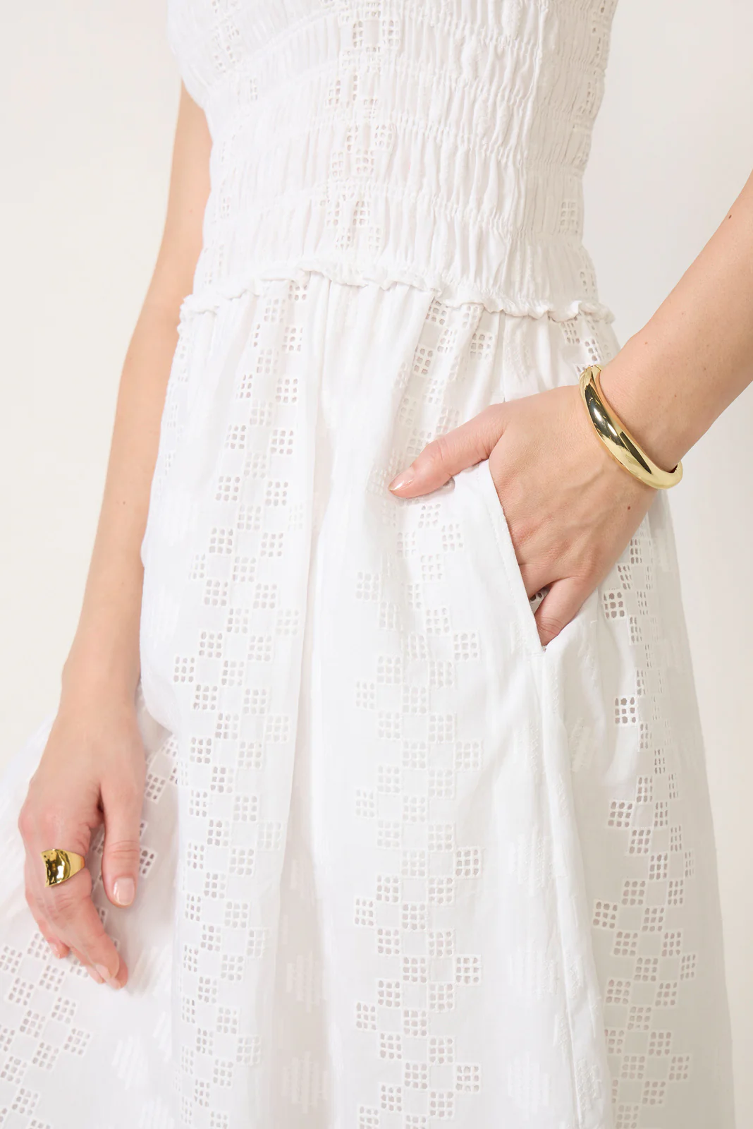 Kyleah Geo Eyelet Dress - Image 3