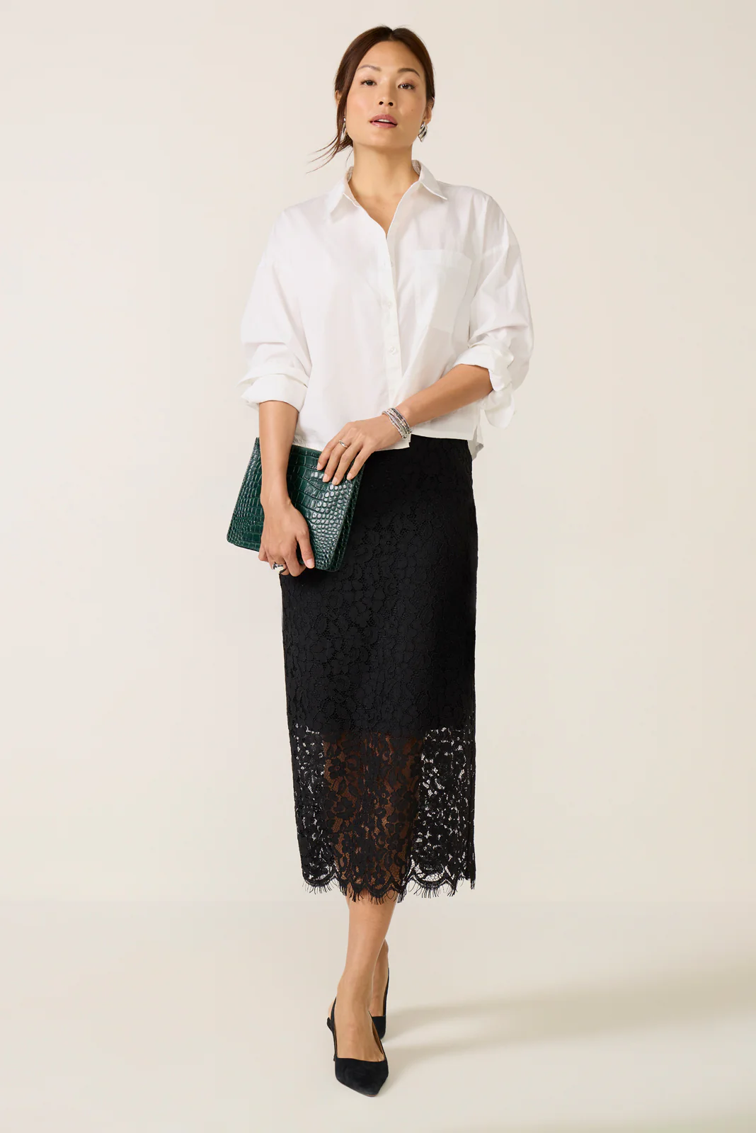 Lace Midi Skirt - Image 5