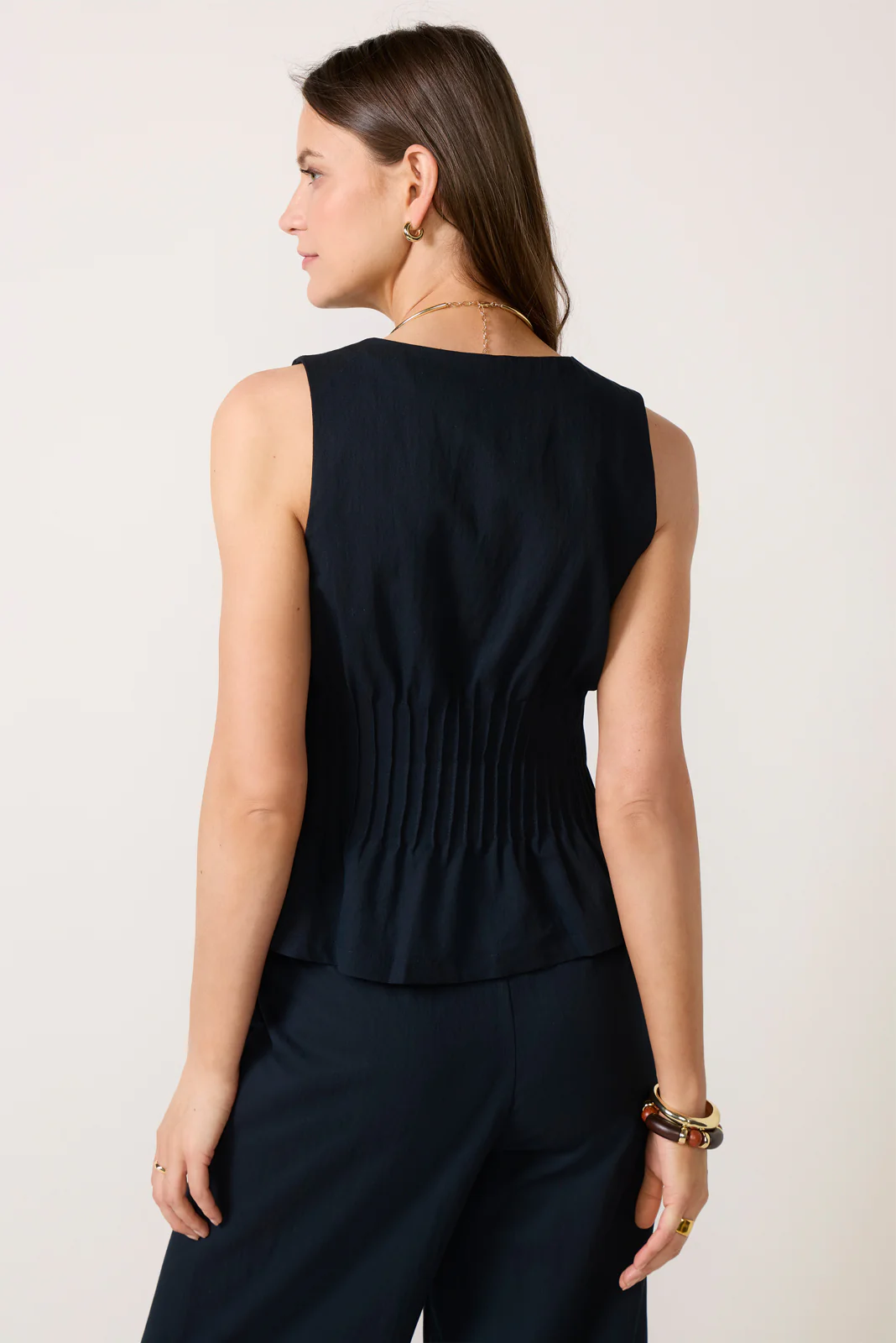 Lacy Pintuck Sleeveless Top - Image 4