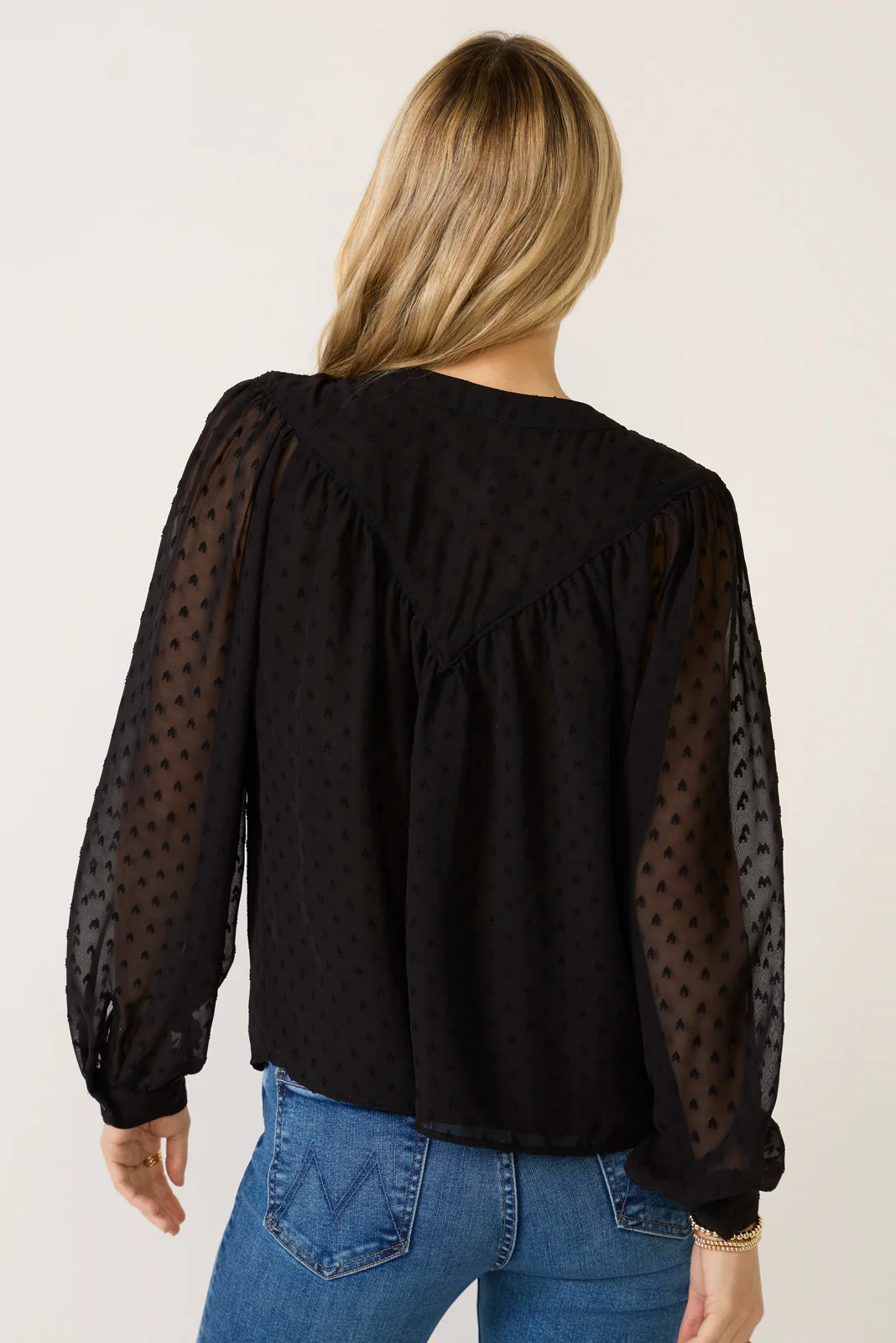 Lainey Heart Clip Dot Blouse - Image 4