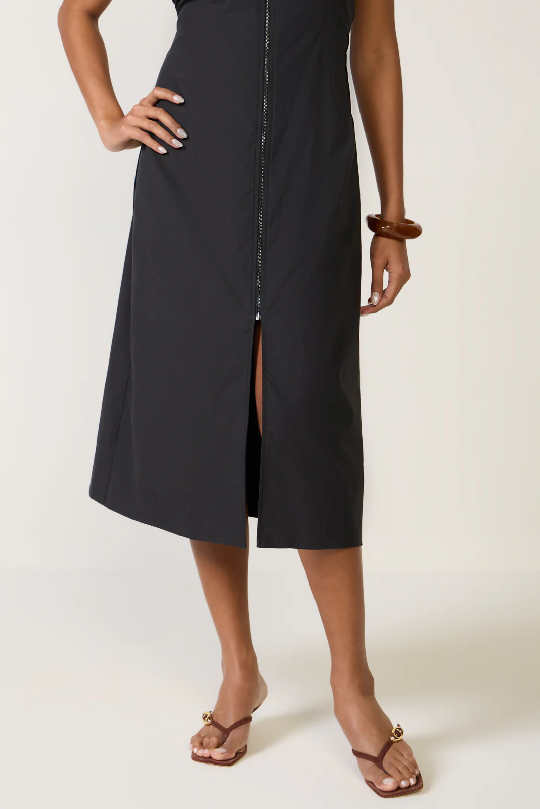 Laurel Zip Front Midi Dress - Image 6