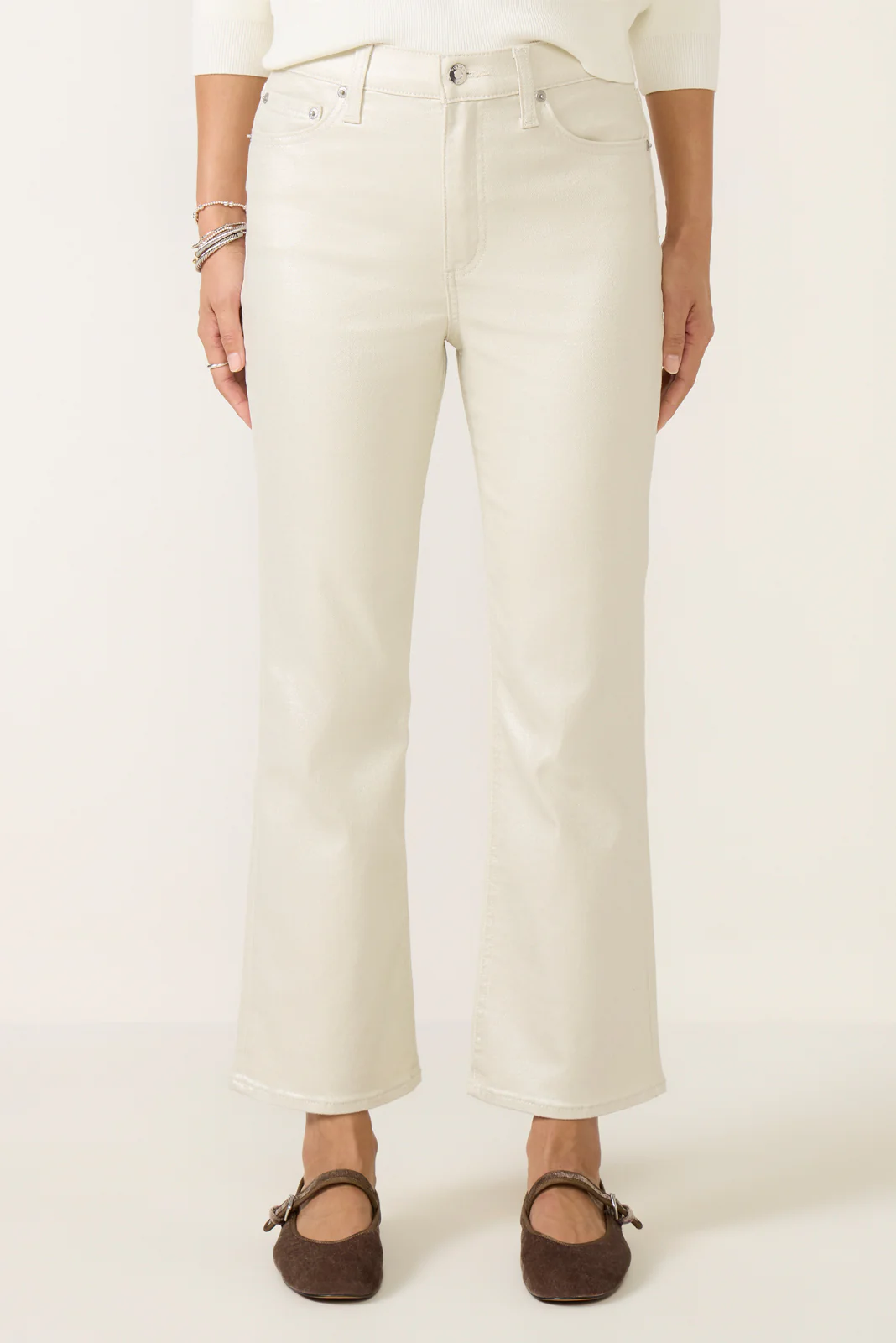 Lennon Cropped Bootcut Coated Jean - Image 5