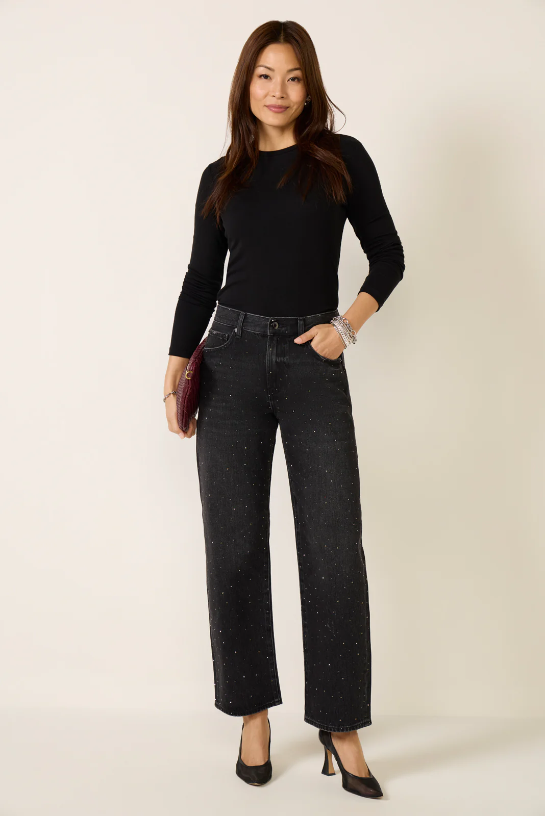 Lexi Sparkle Barrel Jean