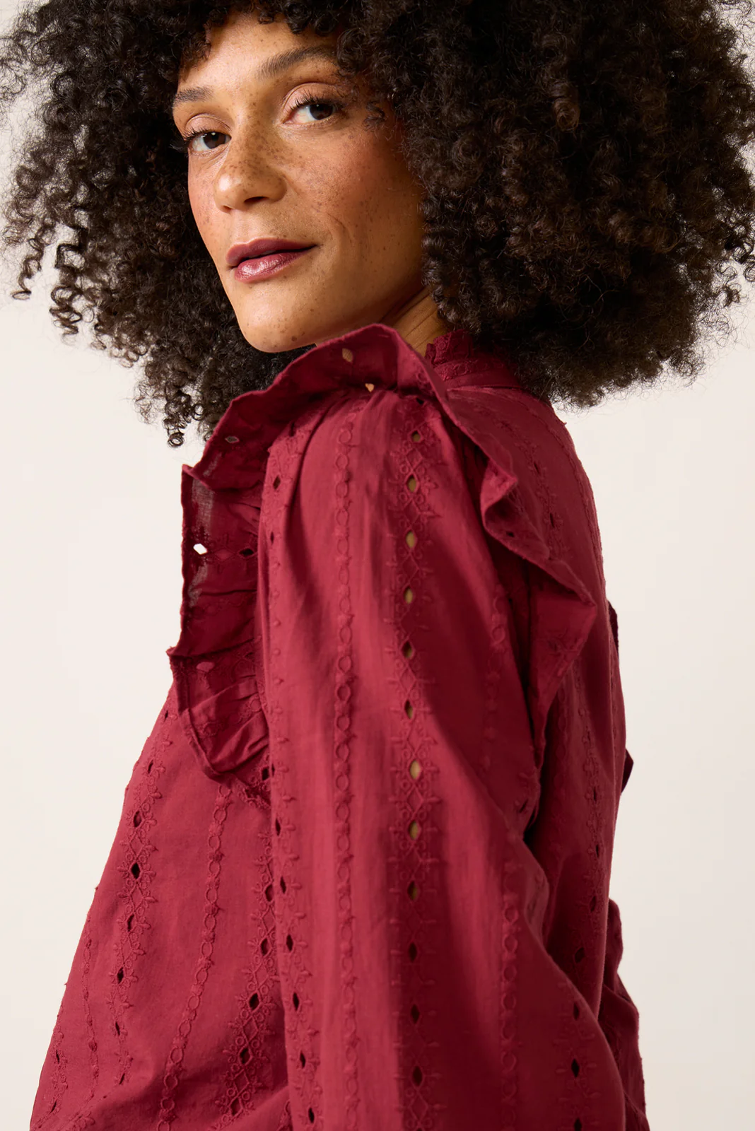 Lia Textured Ruffle Shirt - Image 2