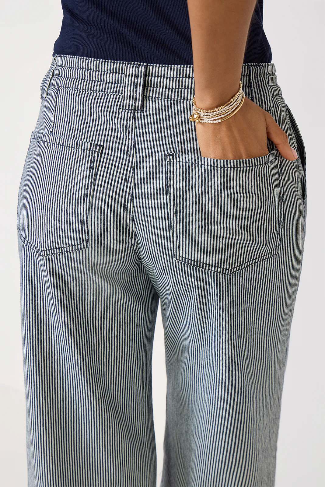 Lily Stripe Cropped Pant - Image 3