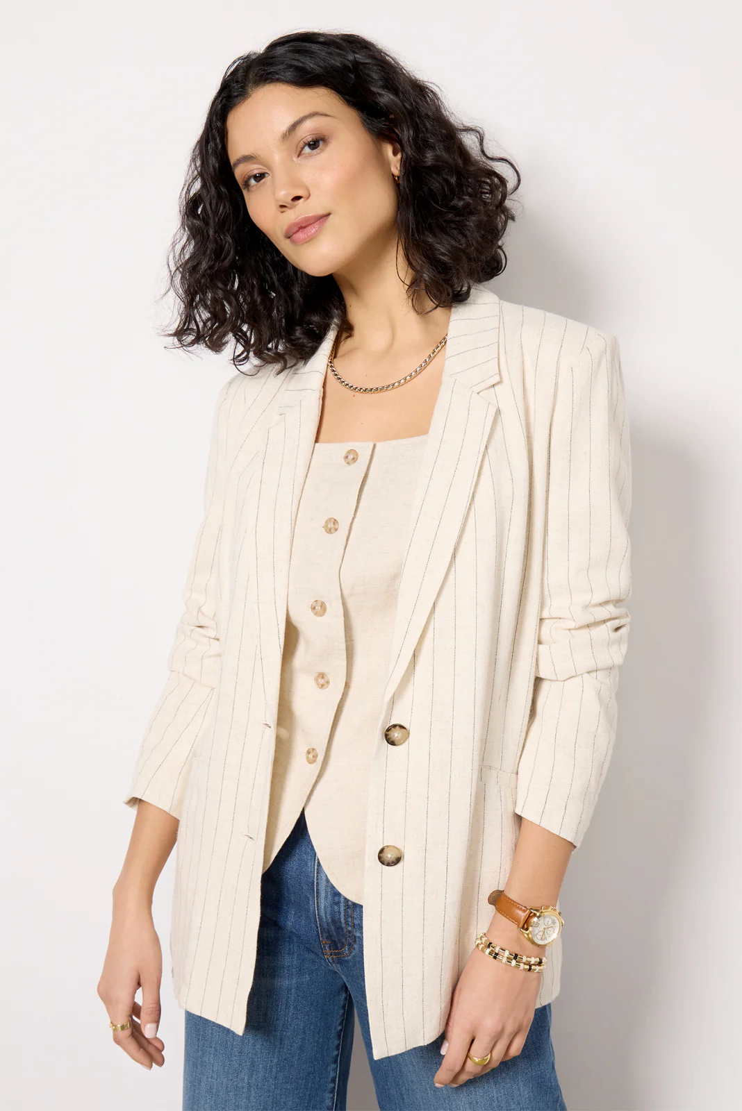 Livingston Pinstripe Blazer - Image 6