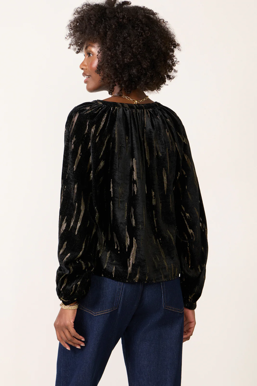 Lucy Velvet Burnout Blouse - Image 4