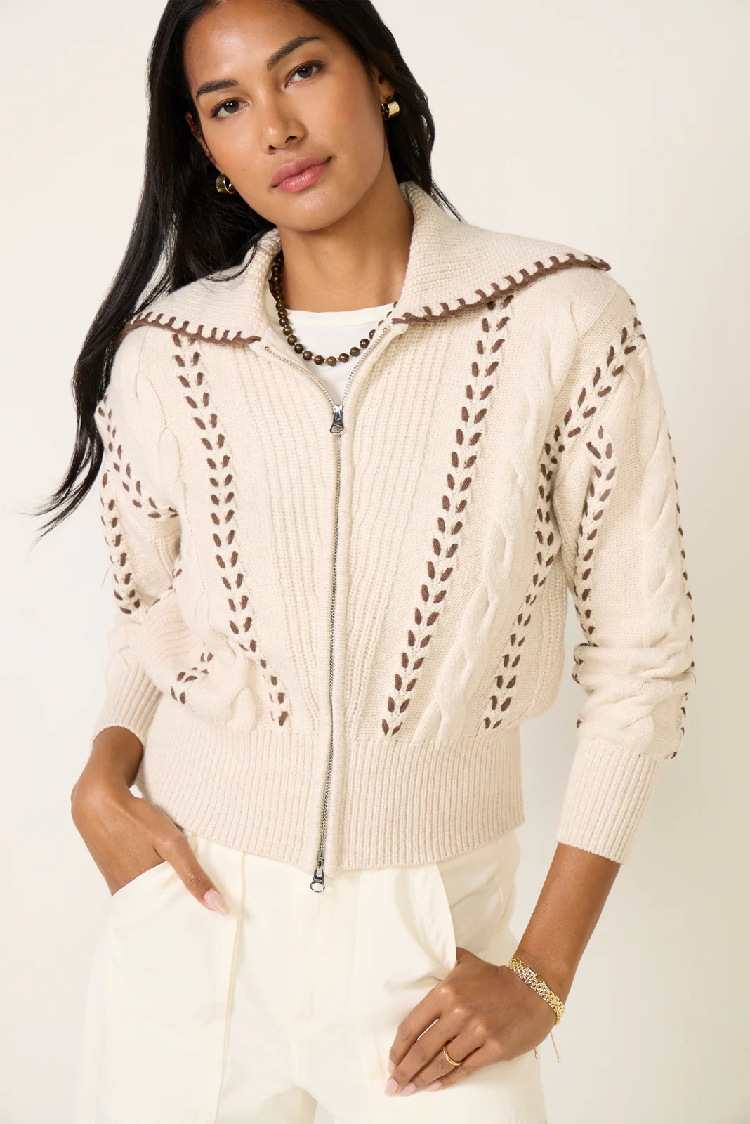 Lune Zip Front Cardigan - Image 6