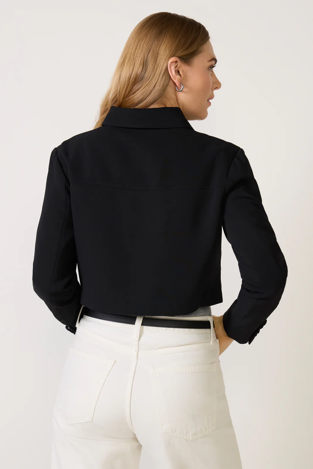 Luxe Suiting Cropped Jacket - Image 4