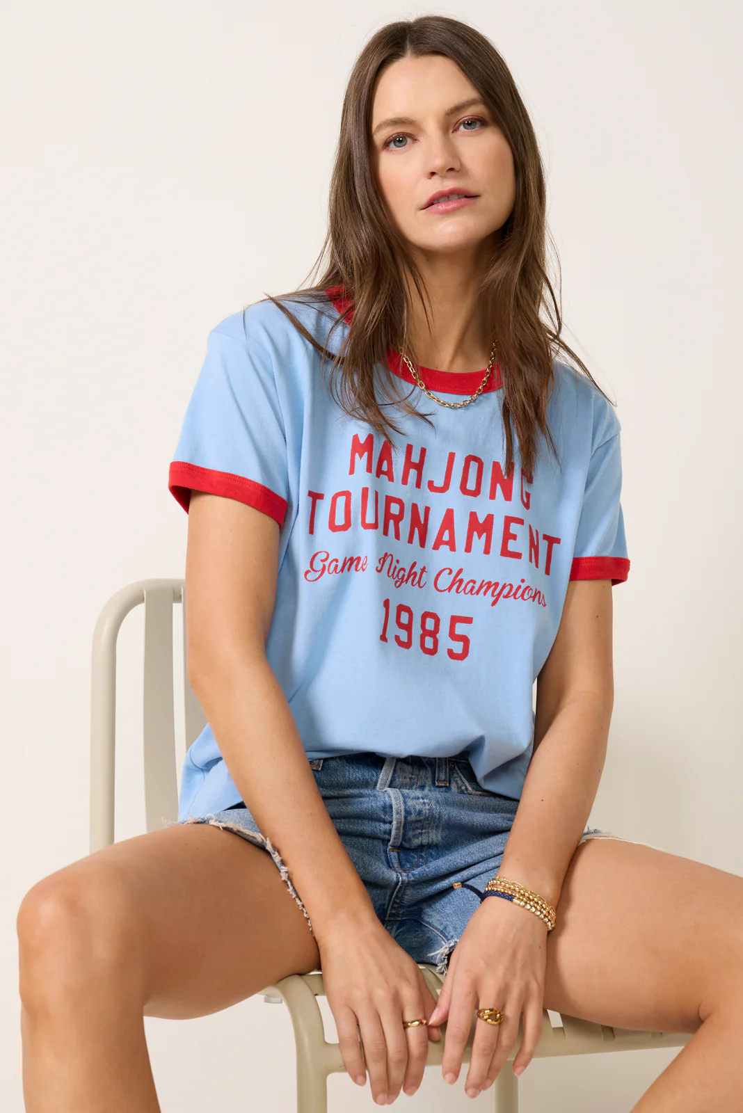 Mahjong Champions Ringer Tee