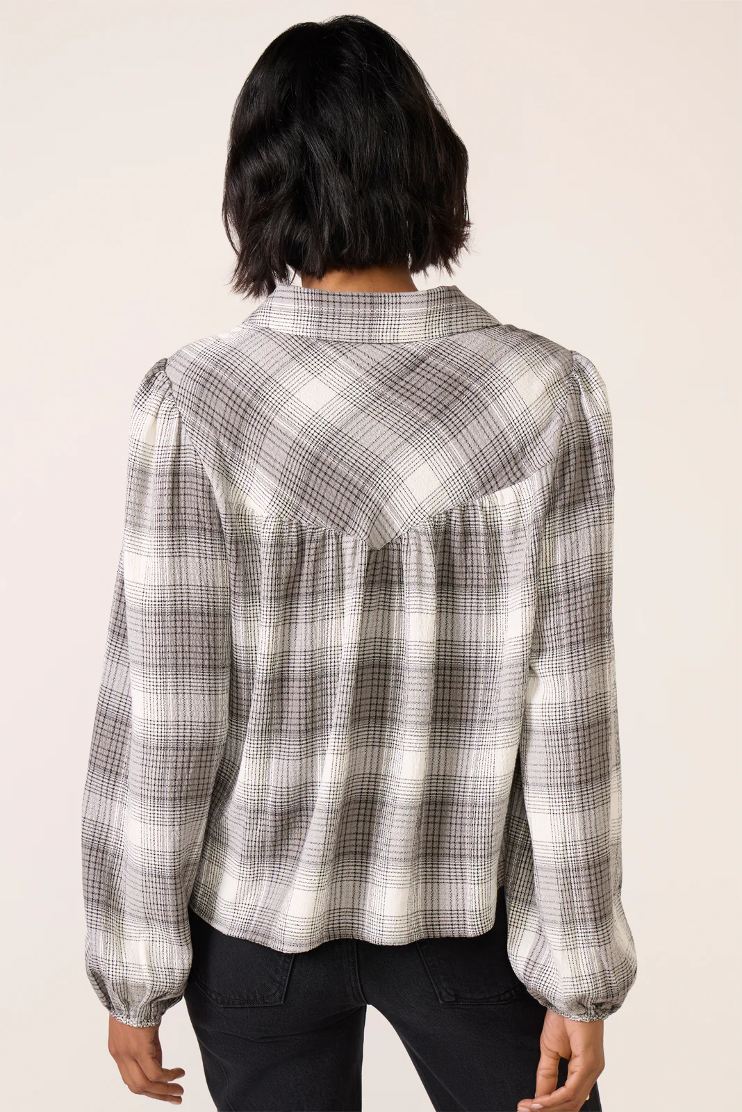 Maleah Pucker Plaid Blouse - Image 4