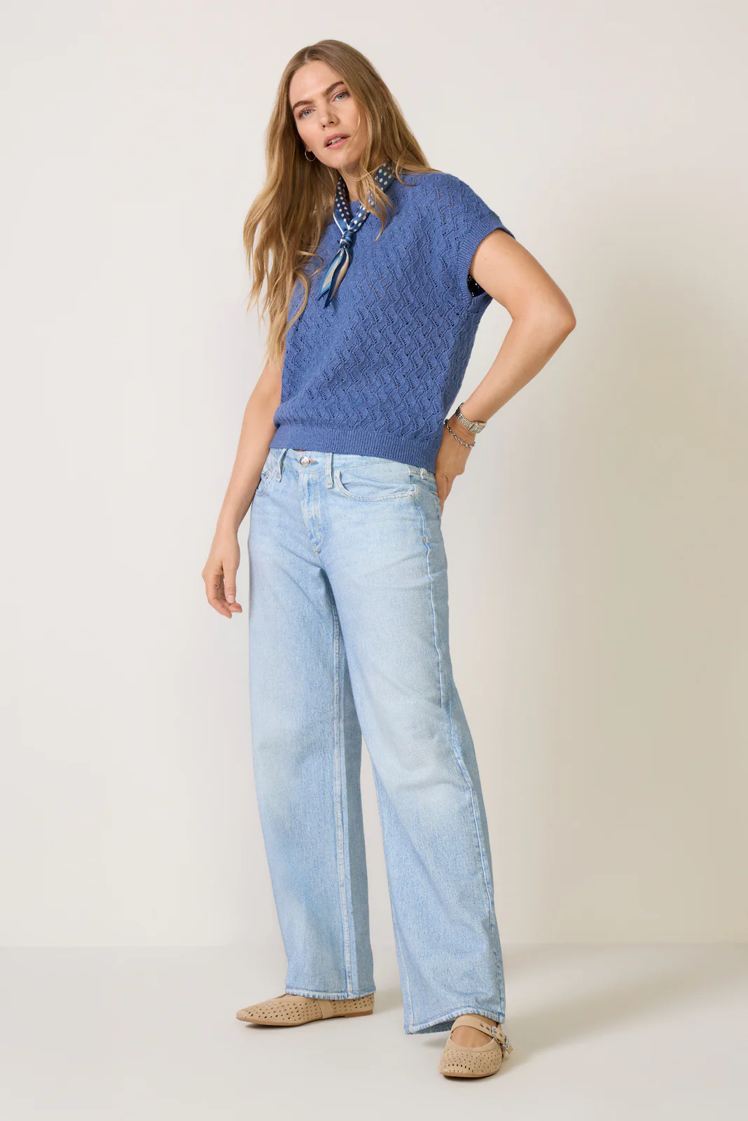Manae Pointelle Knit Top - Image 2
