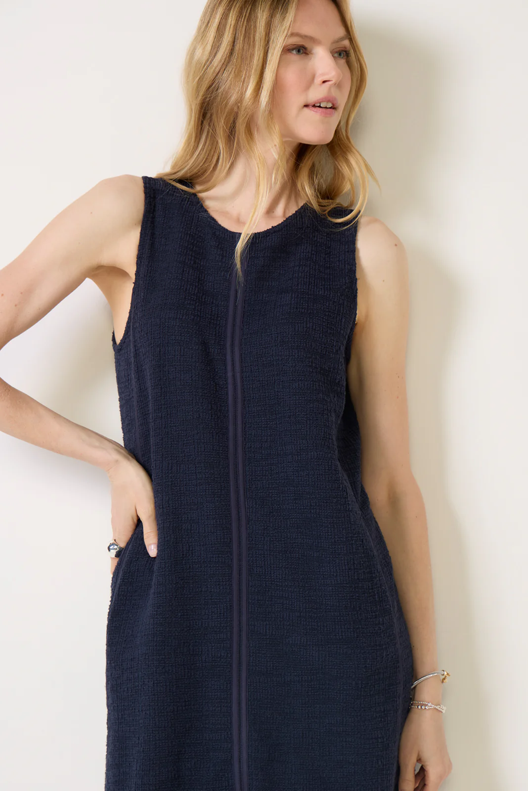 Mary Textured Shift Dress - Image 2