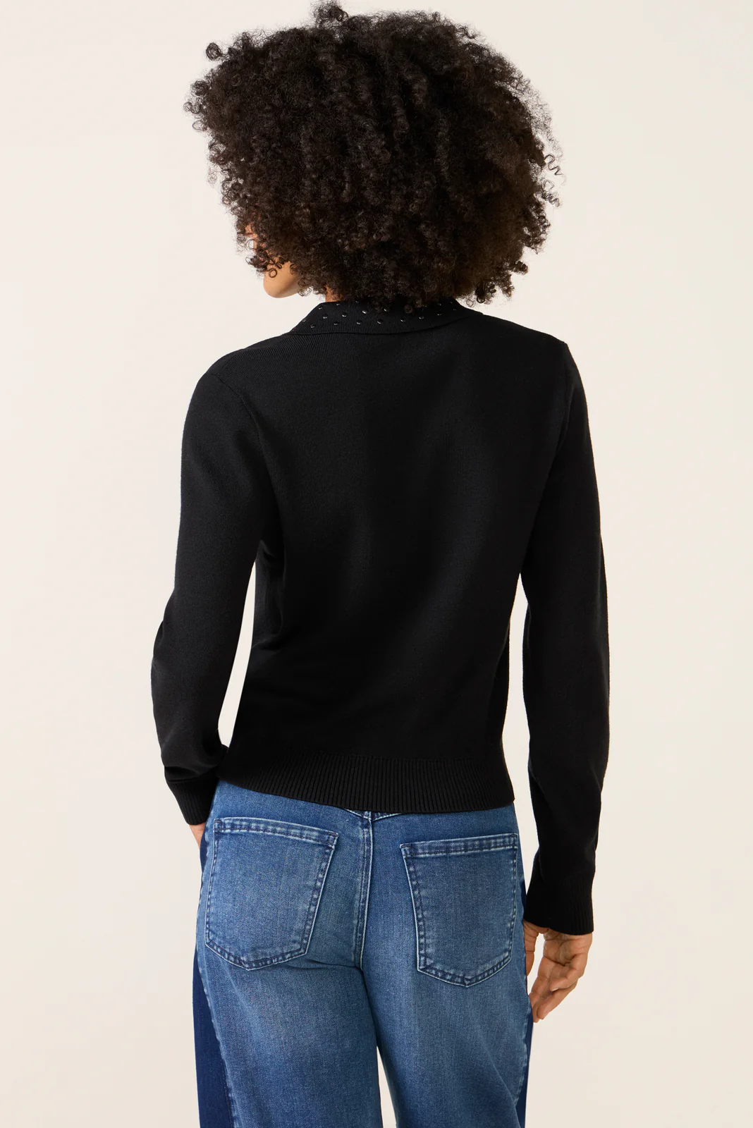 Matty Studded Collar Polo Sweater - Image 4