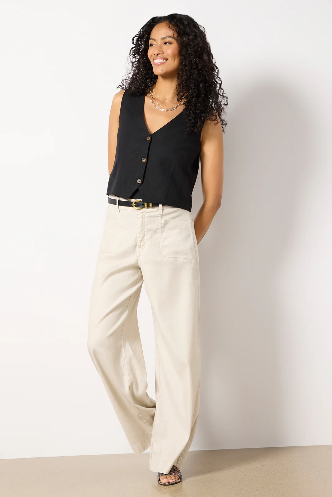Maxine Linen Vest - Image 2