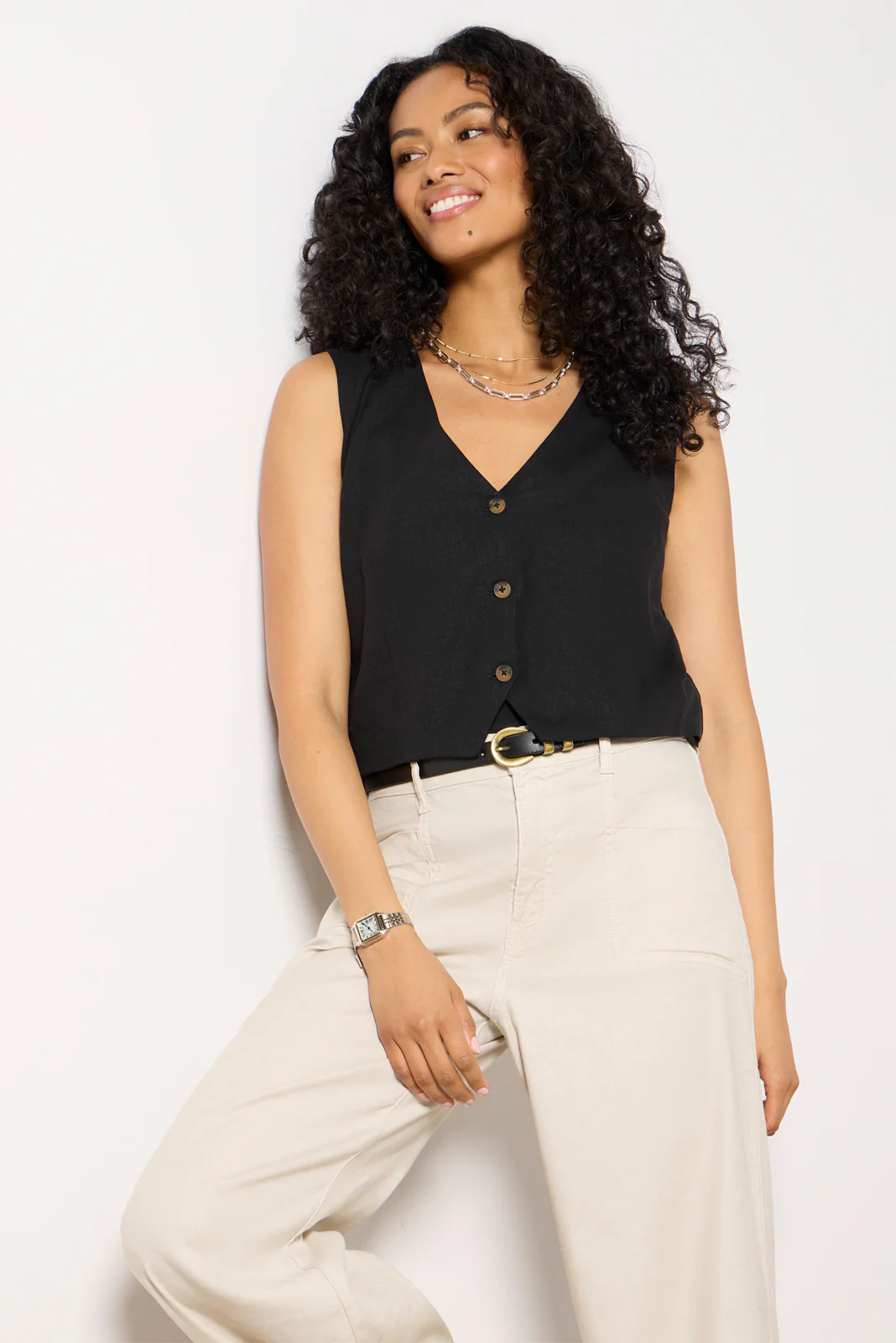 Maxine Linen Vest - Image 6