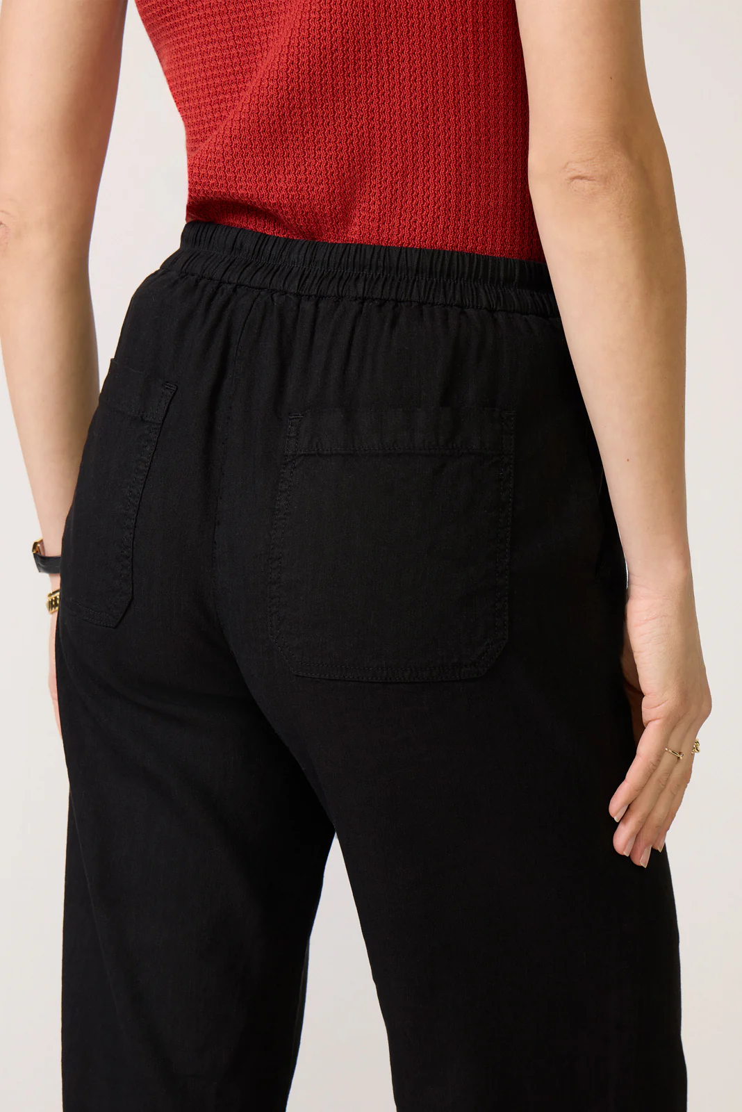 Maya Wide Leg Linen Ankle Pant - Image 3