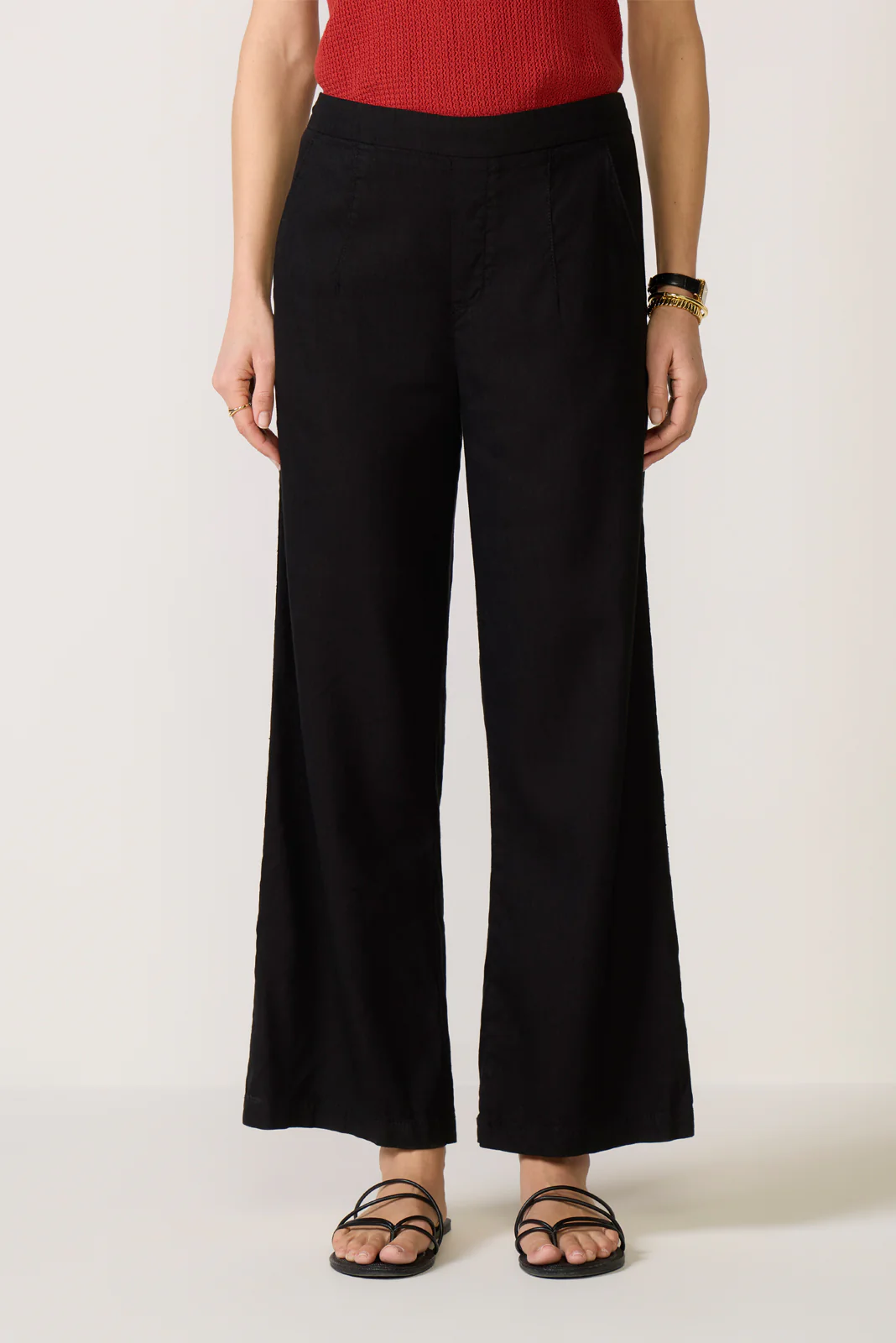 Maya Wide Leg Linen Ankle Pant - Image 6