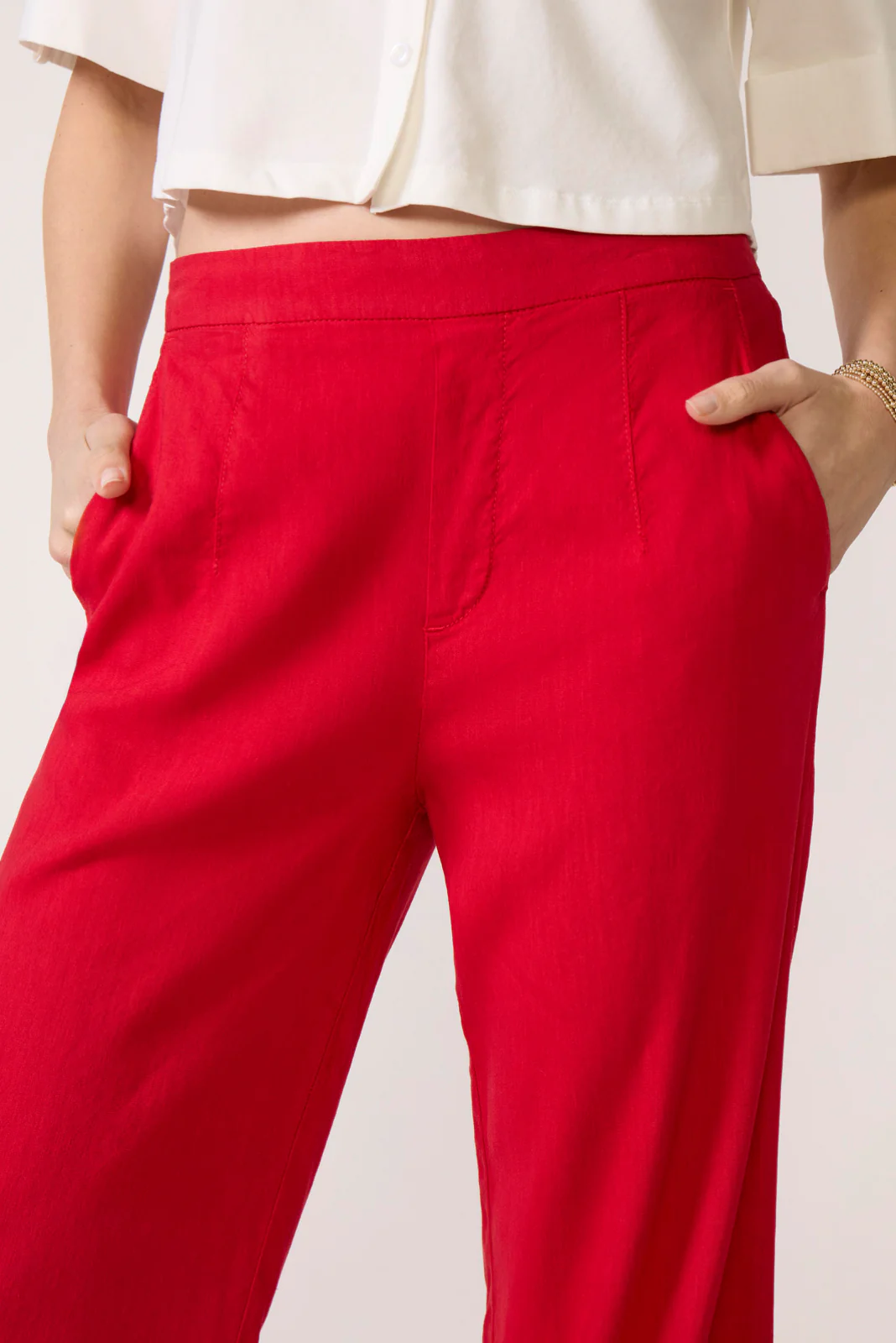 Maya Wide Leg Linen Ankle Pant - Image 2
