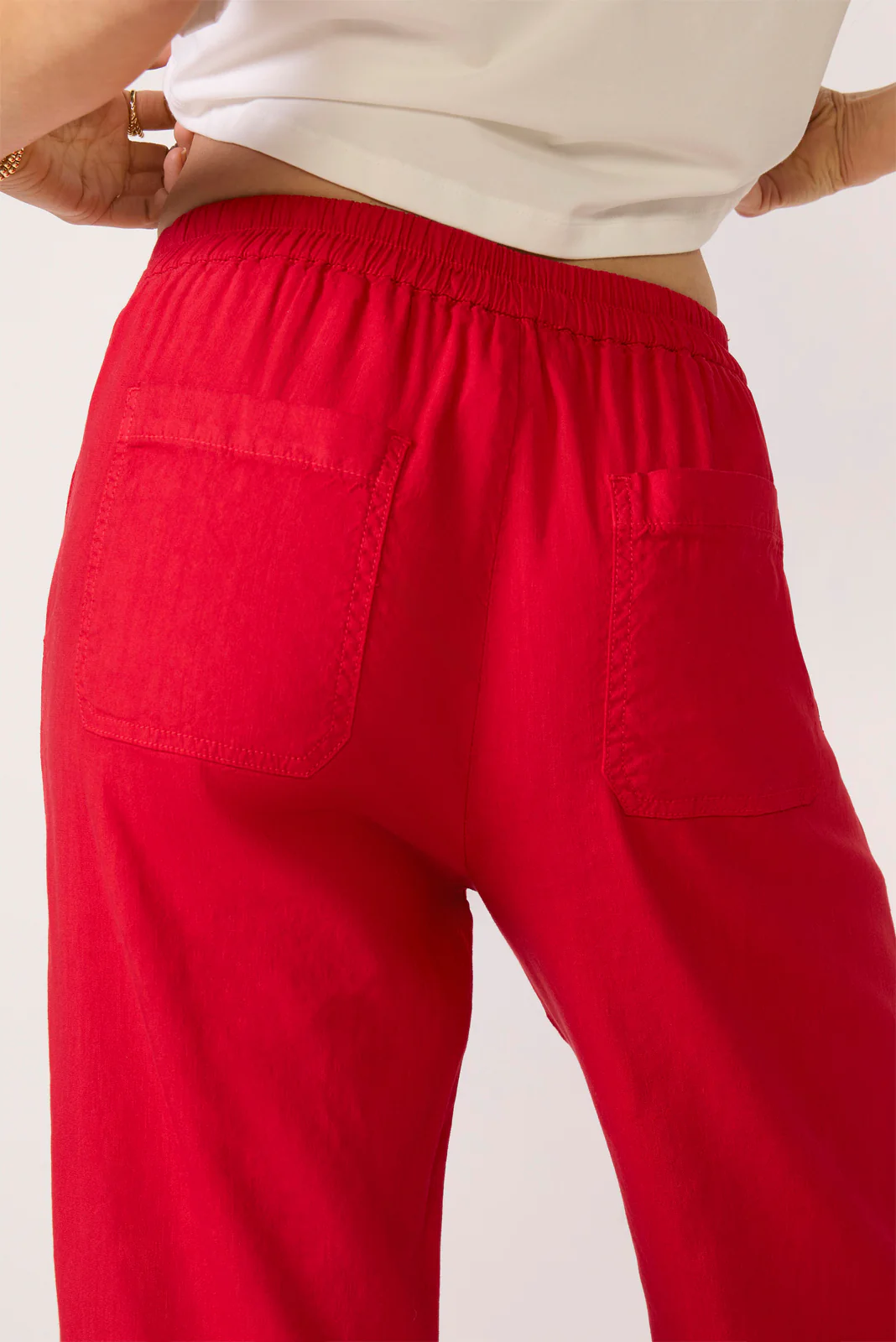 Maya Wide Leg Linen Ankle Pant - Image 3