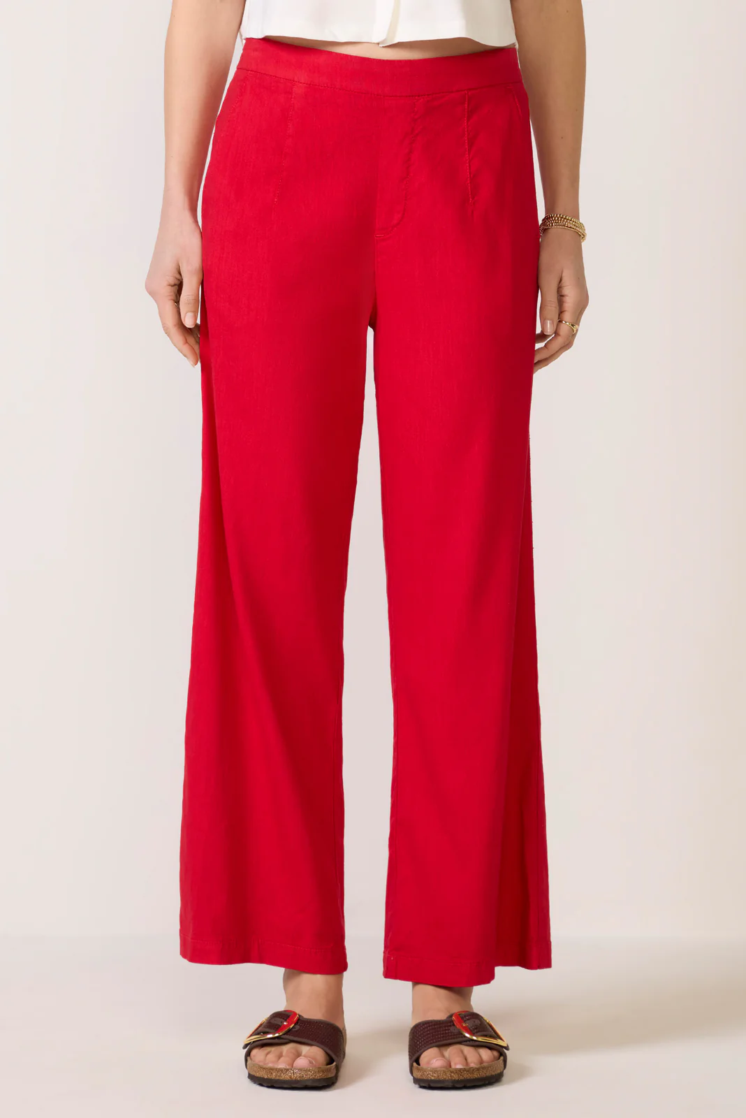 Maya Wide Leg Linen Ankle Pant - Image 5