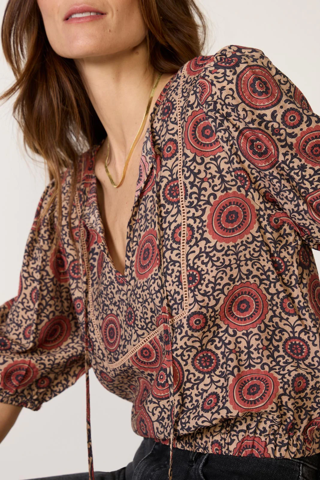 Mckenna Puff Sleeve Blouse - Image 3