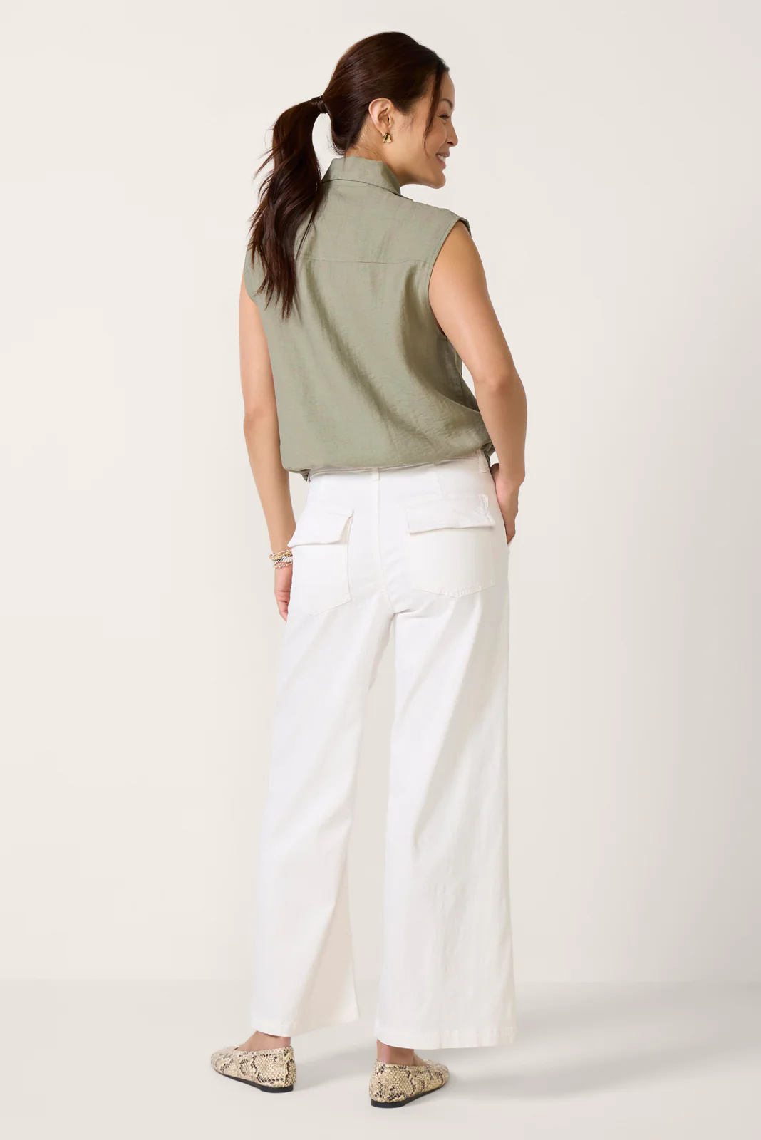 Meg Wide Leg W Porckchop Pocket - Image 4
