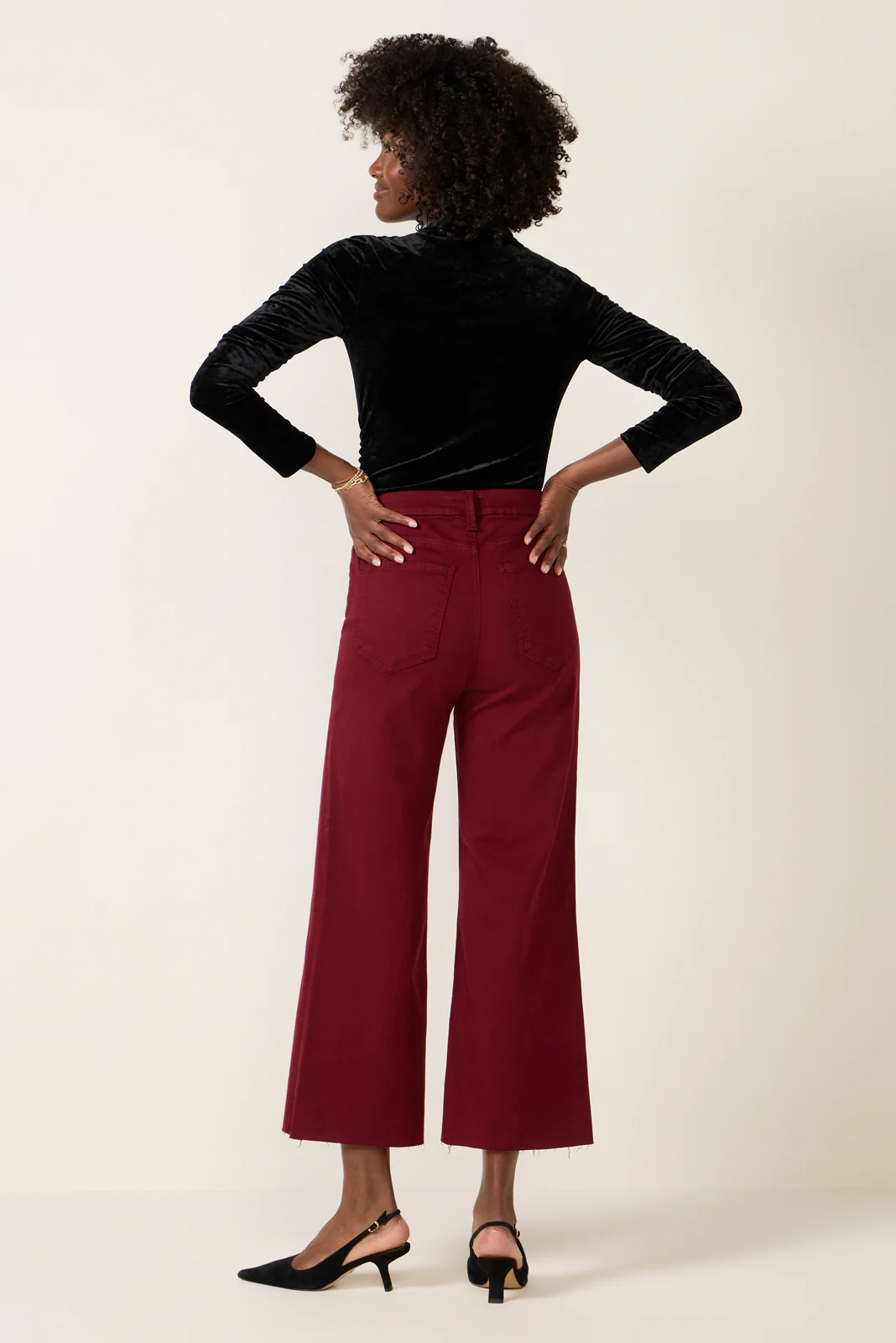Meg Wide Leg w Raw Hem Jean - Image 4