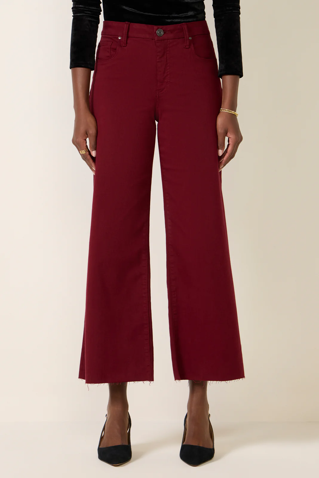 Meg Wide Leg w Raw Hem Jean - Image 5