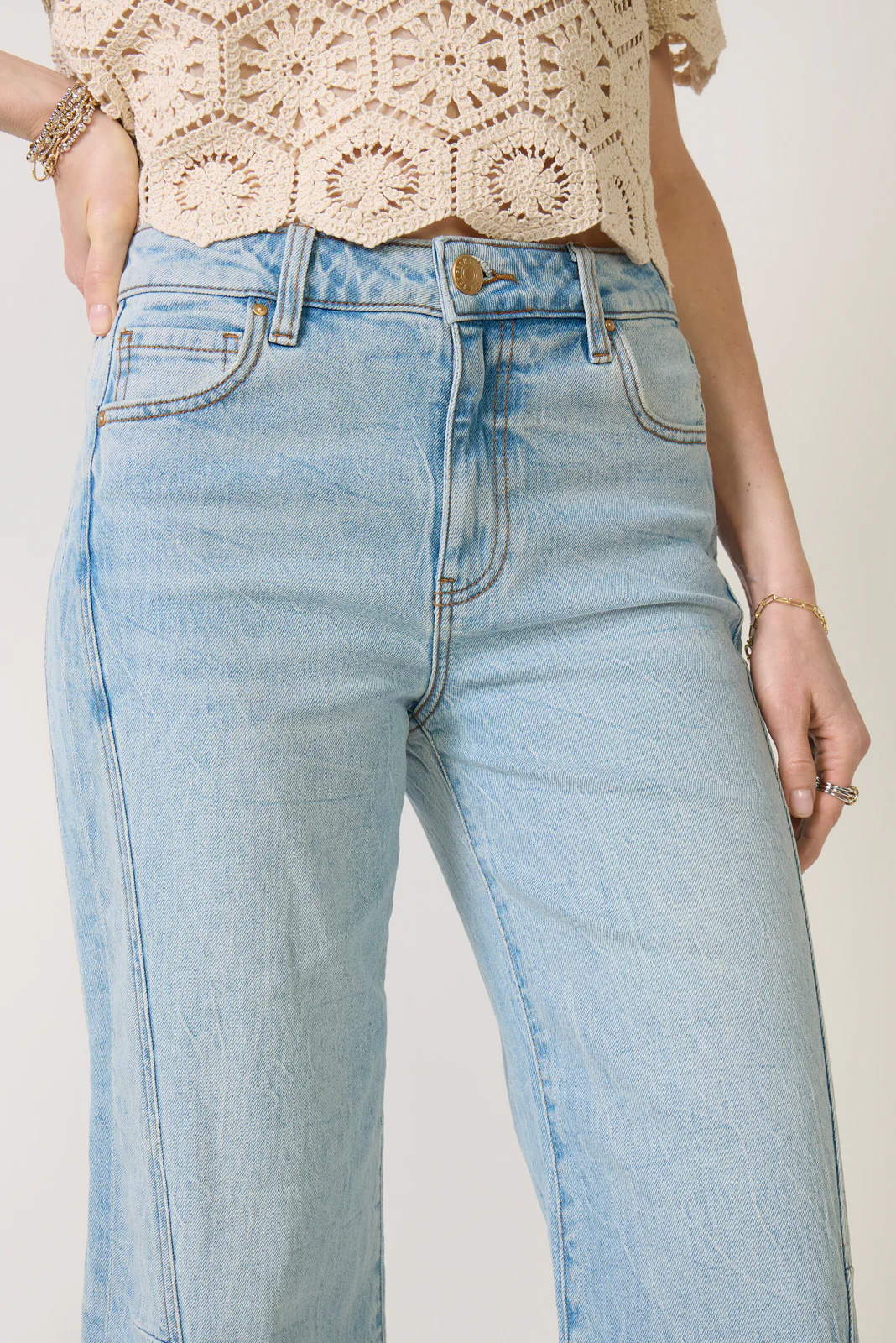 Meg Wide Leg w Side Panel - Image 3