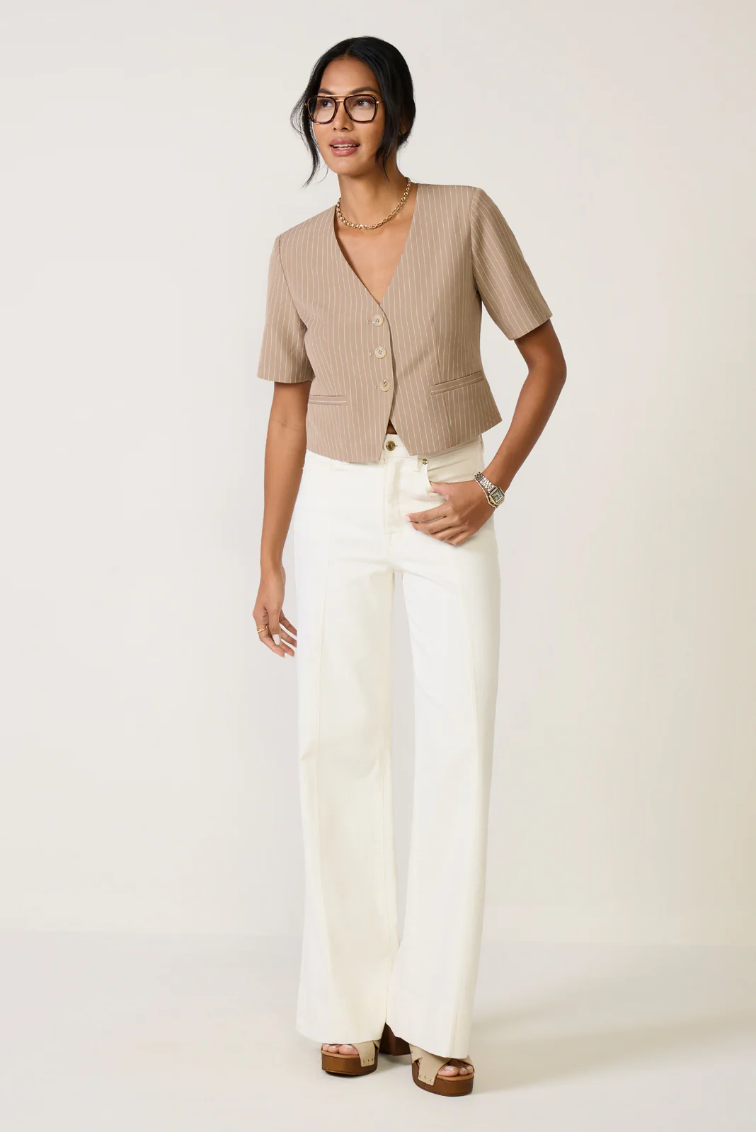Mel Pinstripe Blazer - Image 2