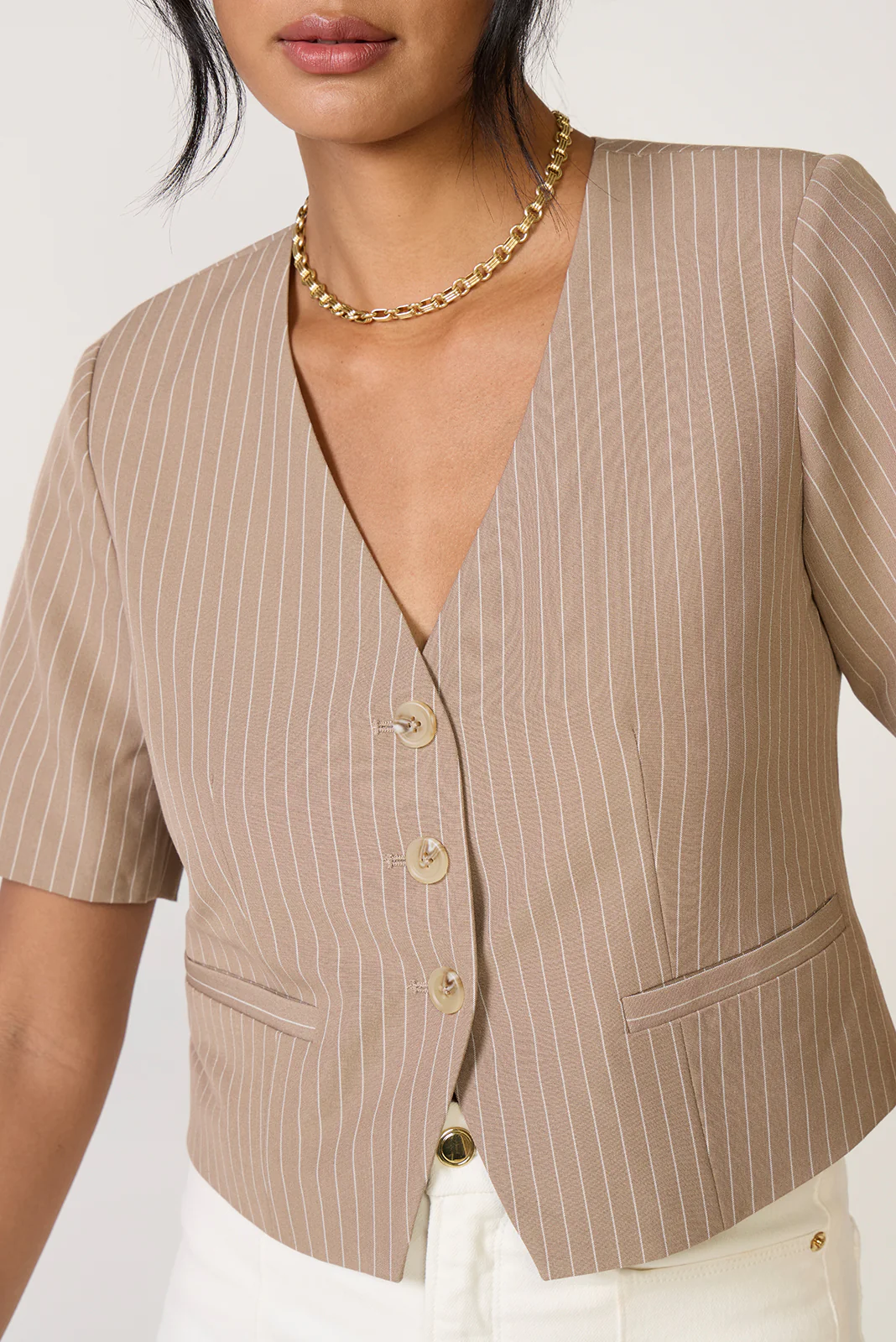 Mel Pinstripe Blazer - Image 3