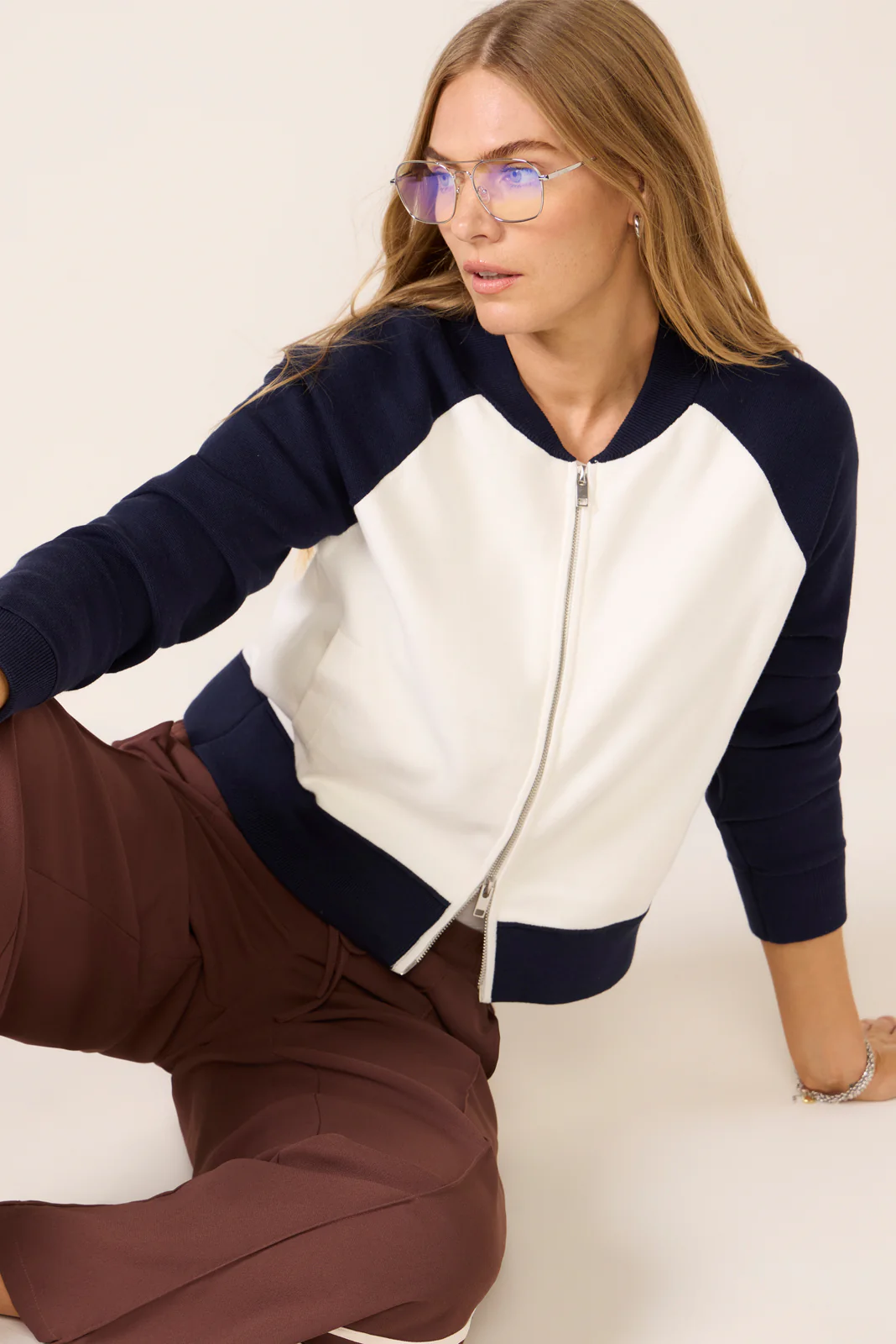 Melissa Colorblock Sweater Bomber - Image 2