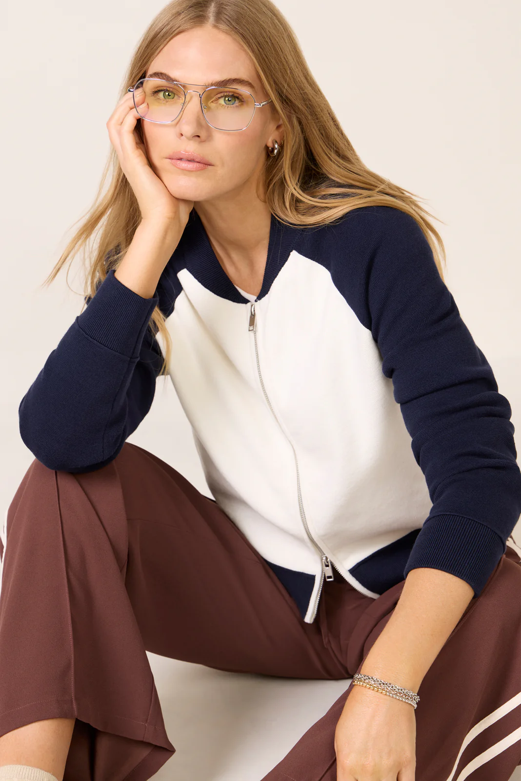 Melissa Colorblock Sweater Bomber - Image 3
