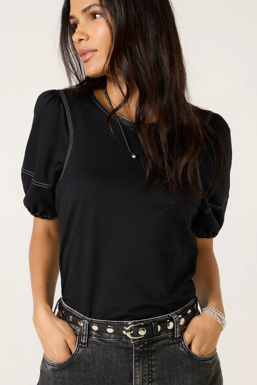 Memphis Contrast Stitch Top - Image 3
