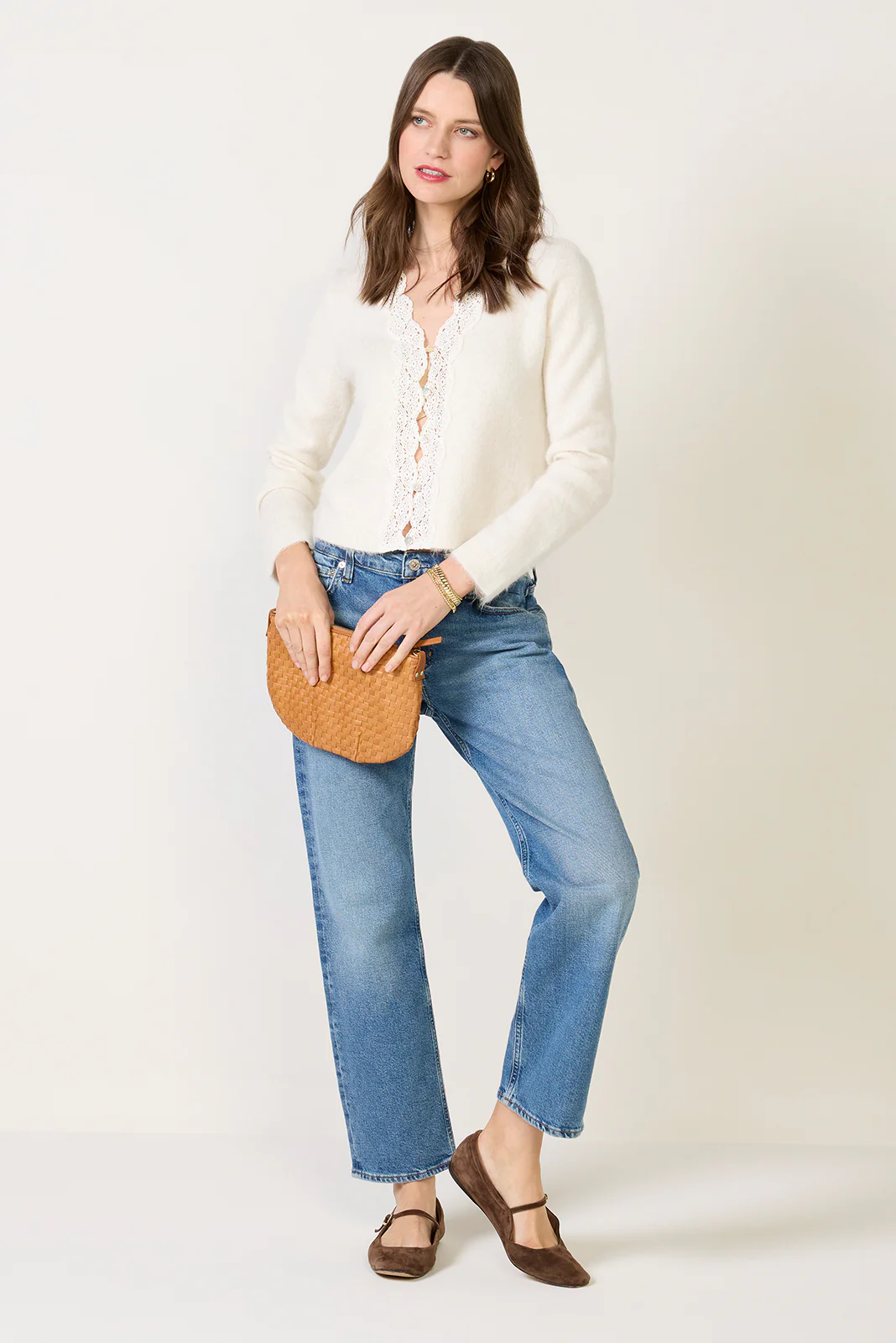 Mer Lace Trim Cardigan - Image 2