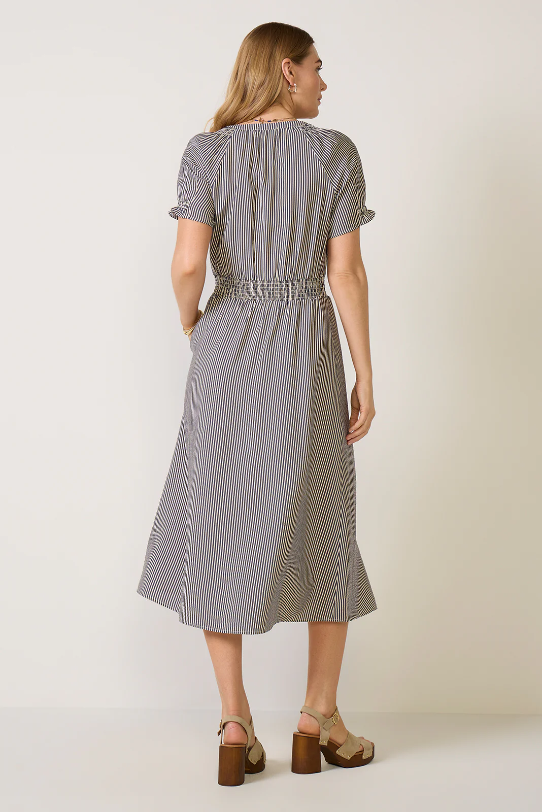 Mina Stripe Midi Dress - Image 4