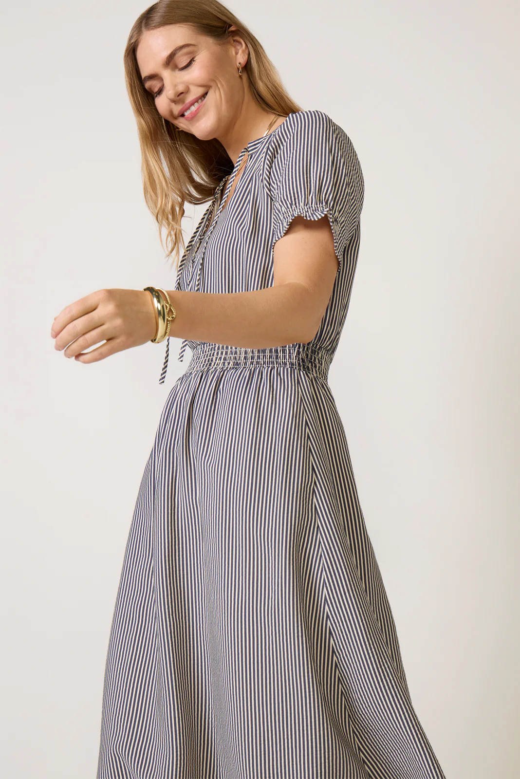 Mina Stripe Midi Dress - Image 6
