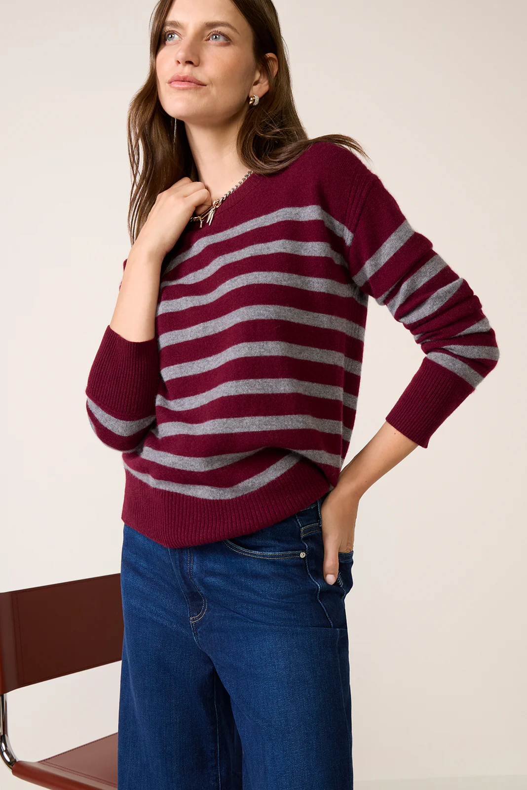 Minka Long Sleeve Cashmere Sweater - Image 3