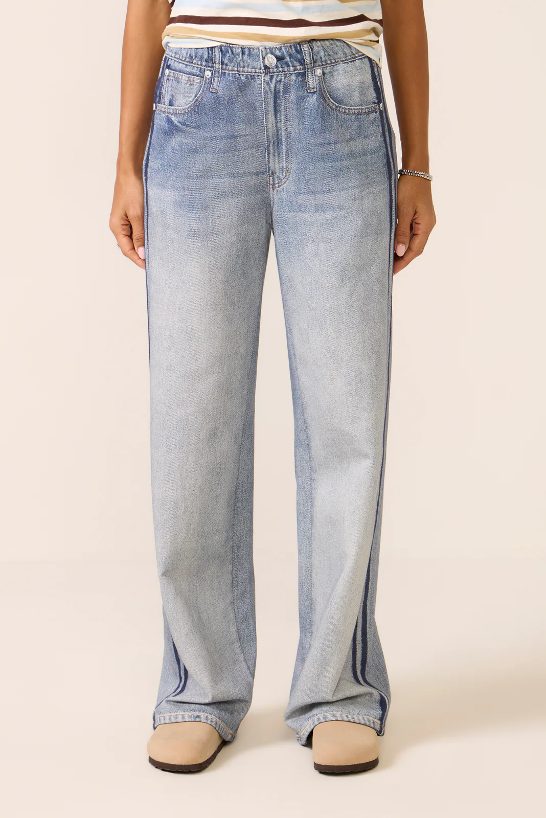 Miramar Terry Wide Leg Track Pant - Image 6