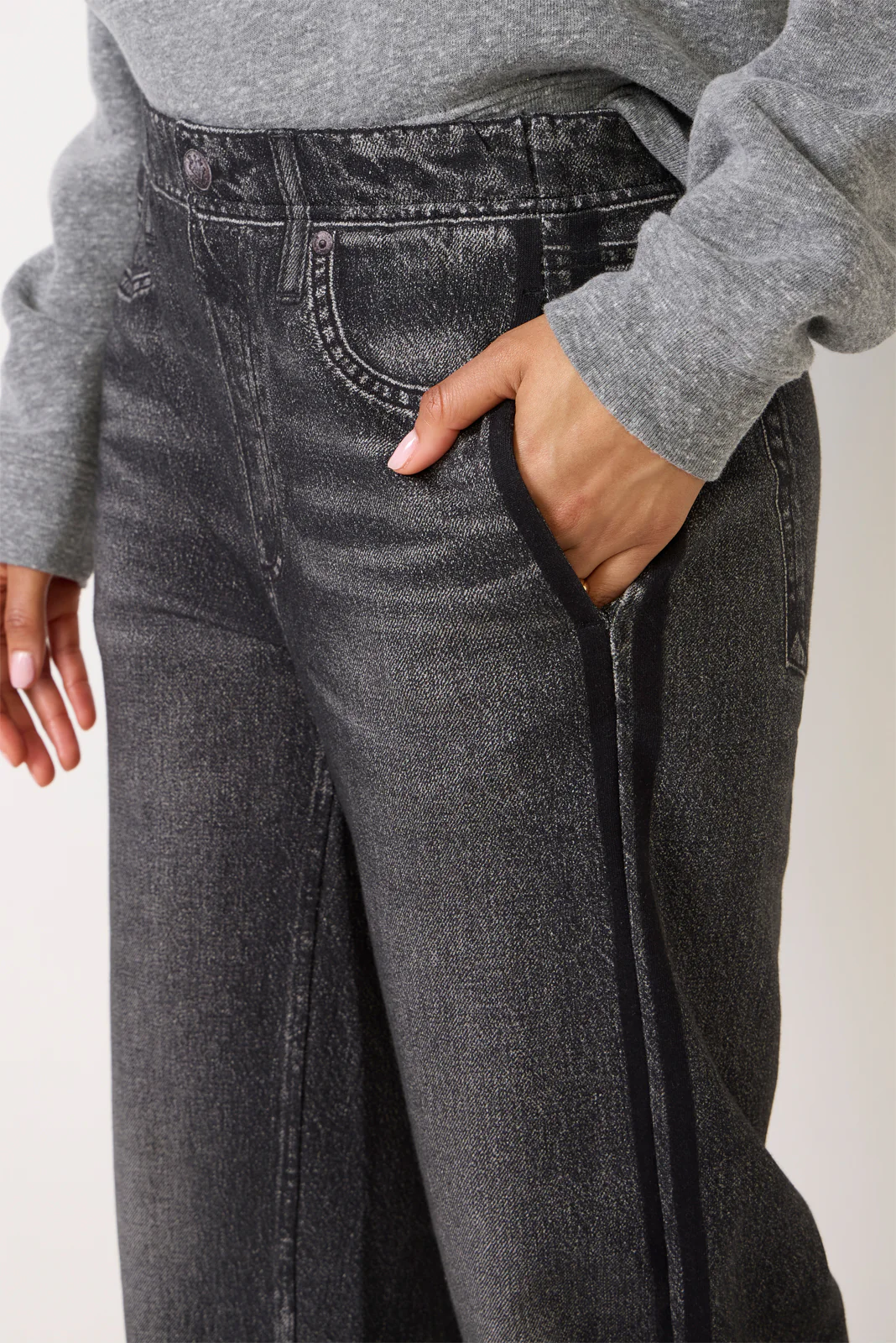 Miramar Terry Wide Leg Track Pant - Image 2