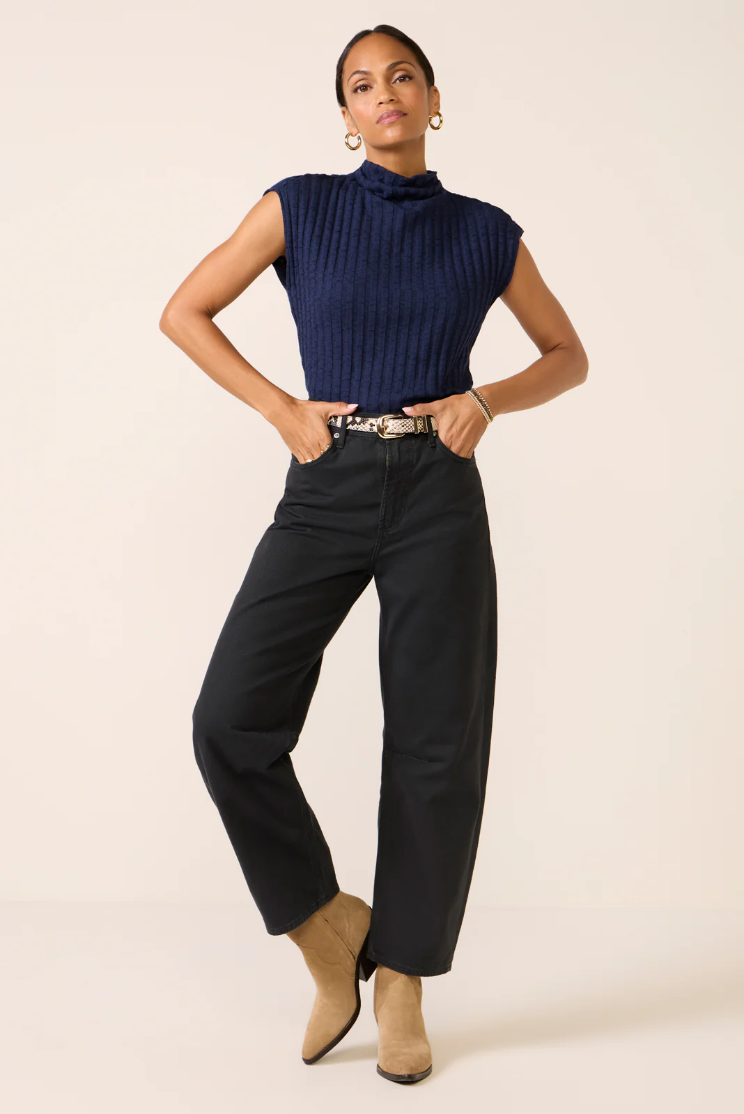 Nara Mock Neck Top