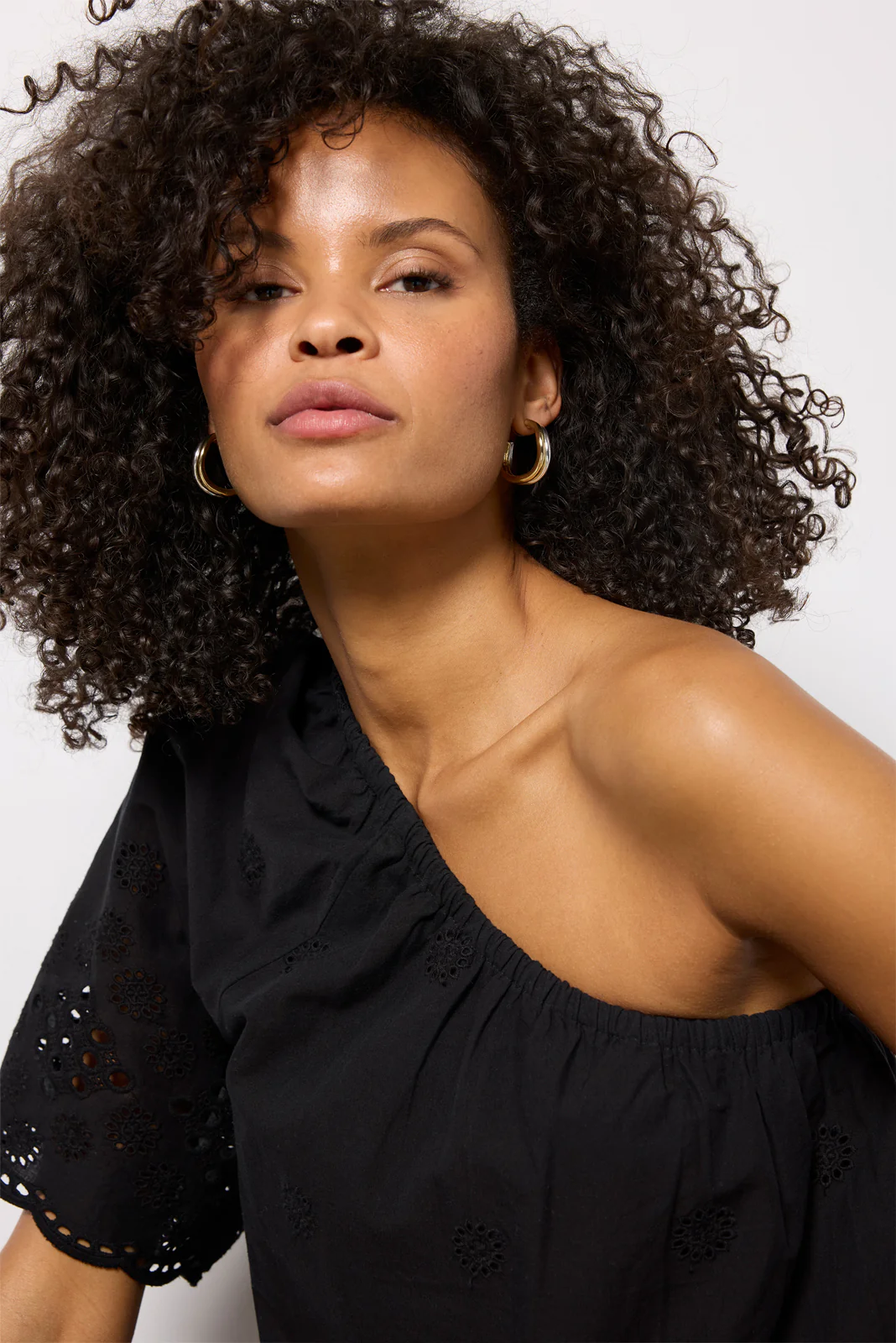 Nash Eyelet One Shoulder Top - Image 3