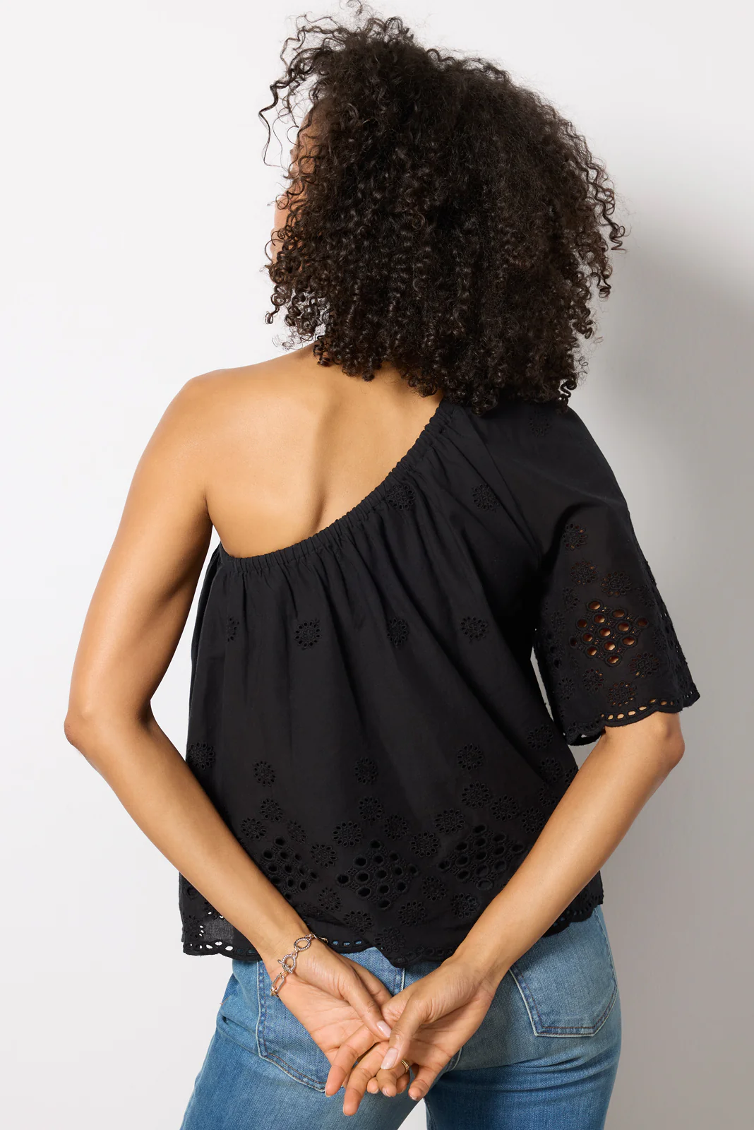 Nash Eyelet One Shoulder Top - Image 4