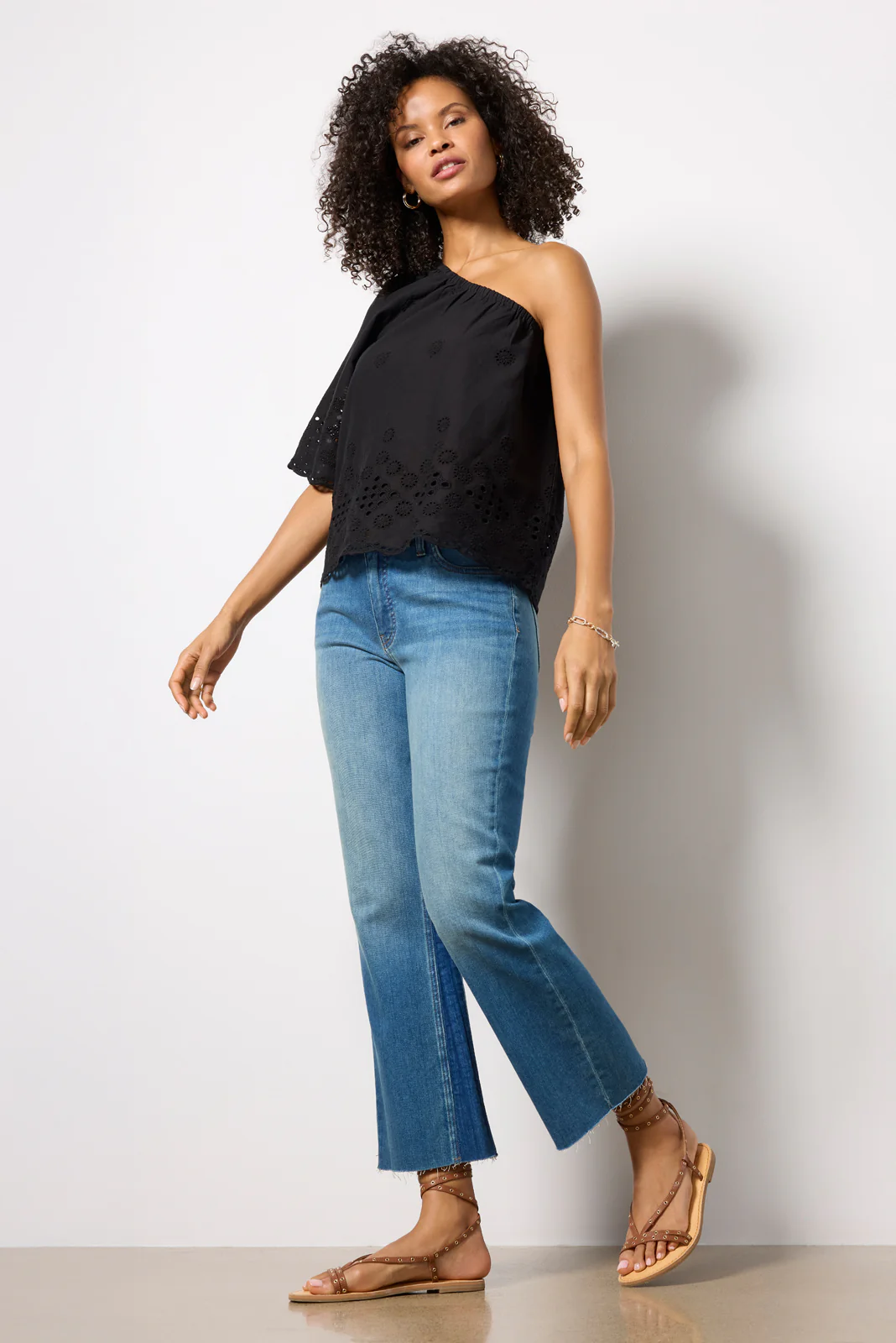 Nash Eyelet One Shoulder Top - Image 5