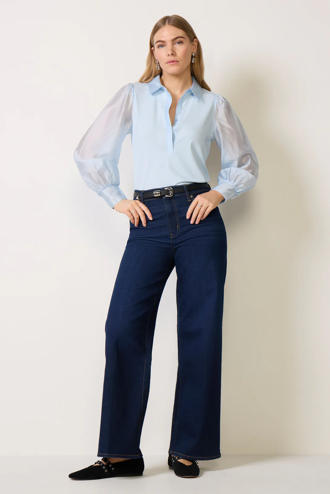 Nelly Sheer Sleeve Top - Image 5