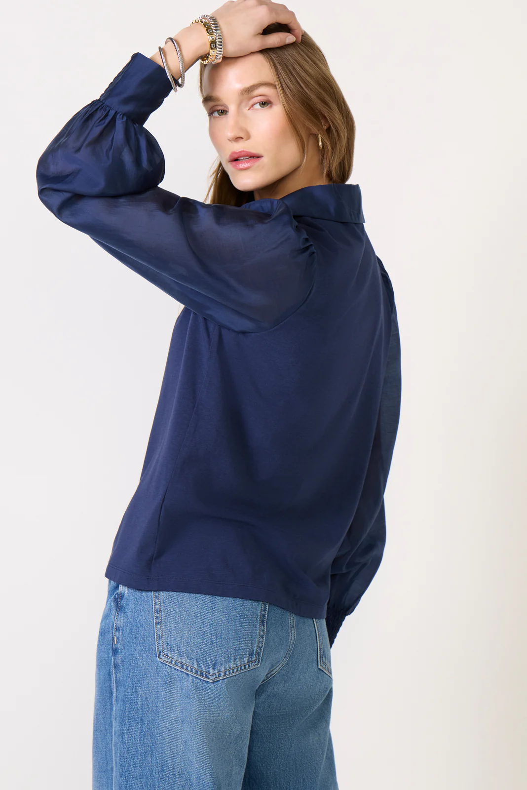Nelly Sheer Sleeve Top - Image 4