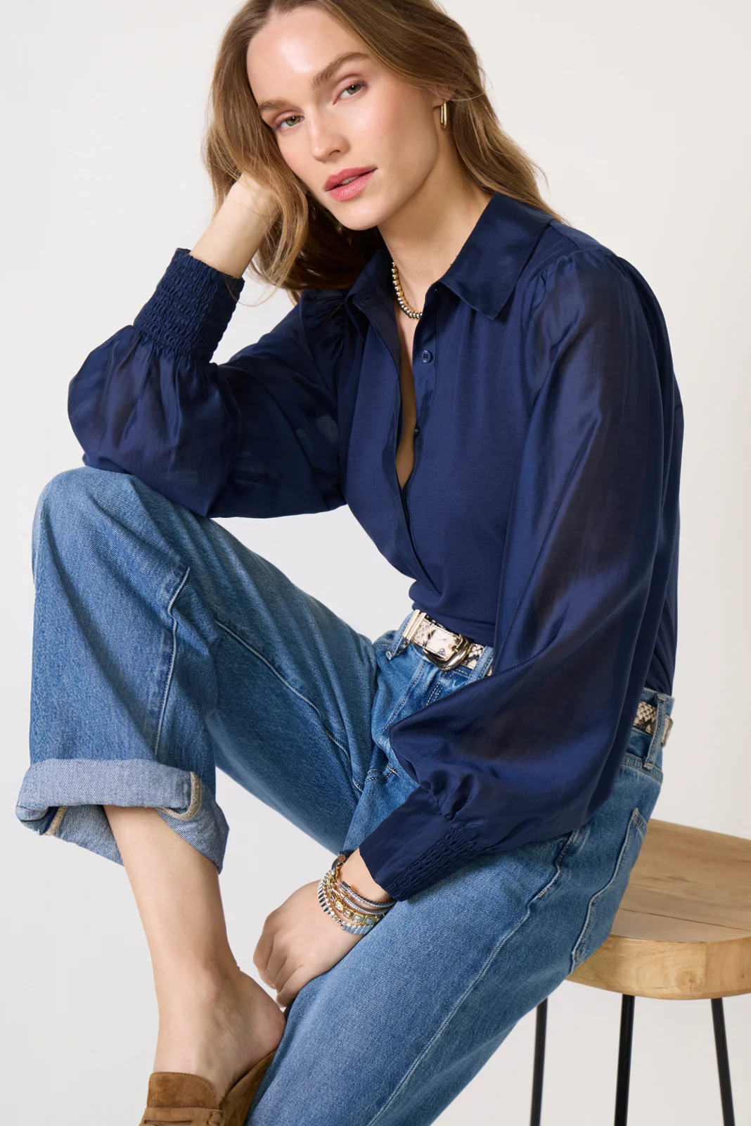 Nelly Sheer Sleeve Top - Image 5